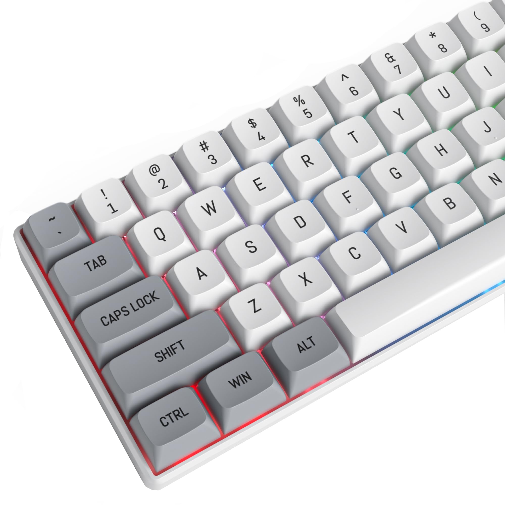 Surmen Csa Profile 118 Keys Double Shot Pbt Keycap Custome Keycaps For 61/68/84/87 Mechanical Gaming Keyboard (Grey)