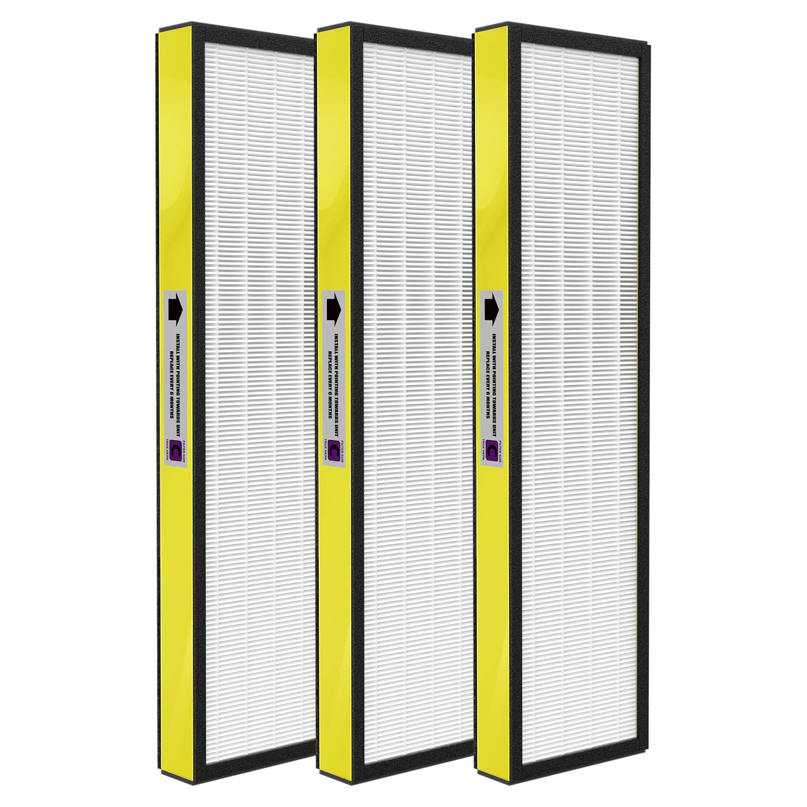 GoKBNY 3-Pack True FLT5000 FLT5250PT FLT5111 HEPA Replacement Filter C, Compatible with G-Guardian Purifier AC5000, AC5000E, AC5