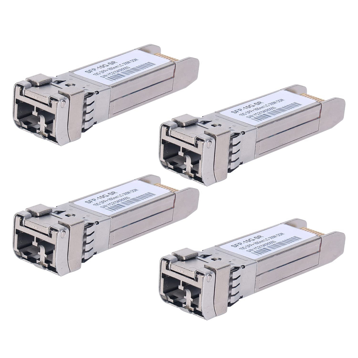 4Pack 10Gbase Sr Sfp+ Transceiver, Sfp Multi Mode Lc Module, 10G 850Nm Mmf Up To 300 Meters, Compatible With Cisco Sfp 10G Sr,Me