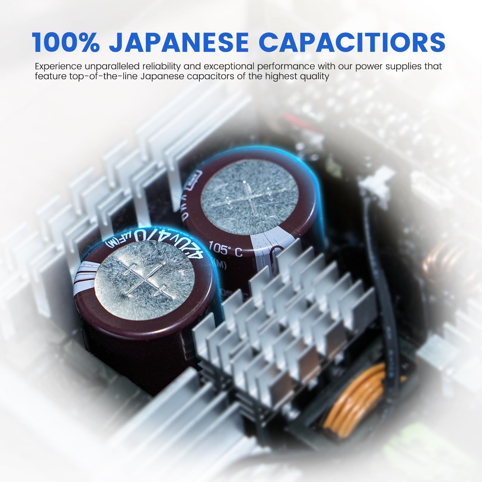 Vetroo 1000W Black Power Supply Atx 3.0 Ready Dual Pcie 5.0, 80 Plus Gold Full Modular, Compact Size, Japanese 105C Capacitors,