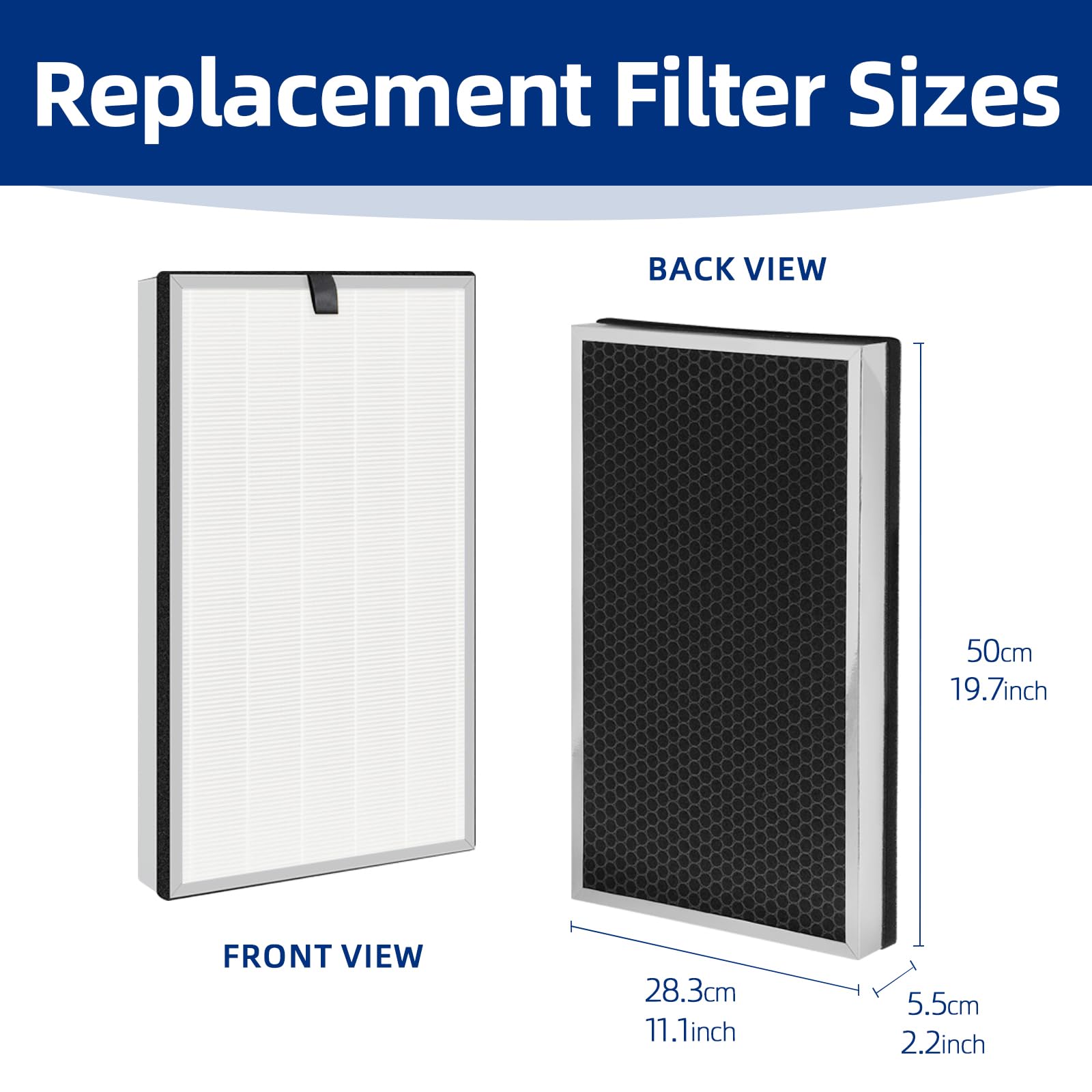 112 Air Purifier Replacement Filter: Compatible With Ma Series 112 Air Purifier V2.0, 3 In 1 Pre Filter, H13 True Hepa Filter An
