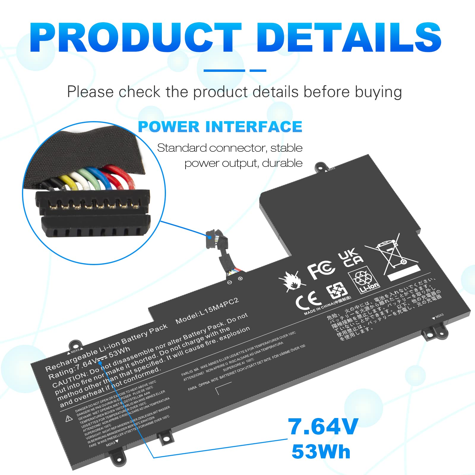 L15L4Pc2 L15M4Pc2 Laptop Battery Compatible With Lenovo Ideapad Yoga 710 11 710 14Ikb 710 14Isk 710 15Ikb 710 15Isk 710 151Kb 71