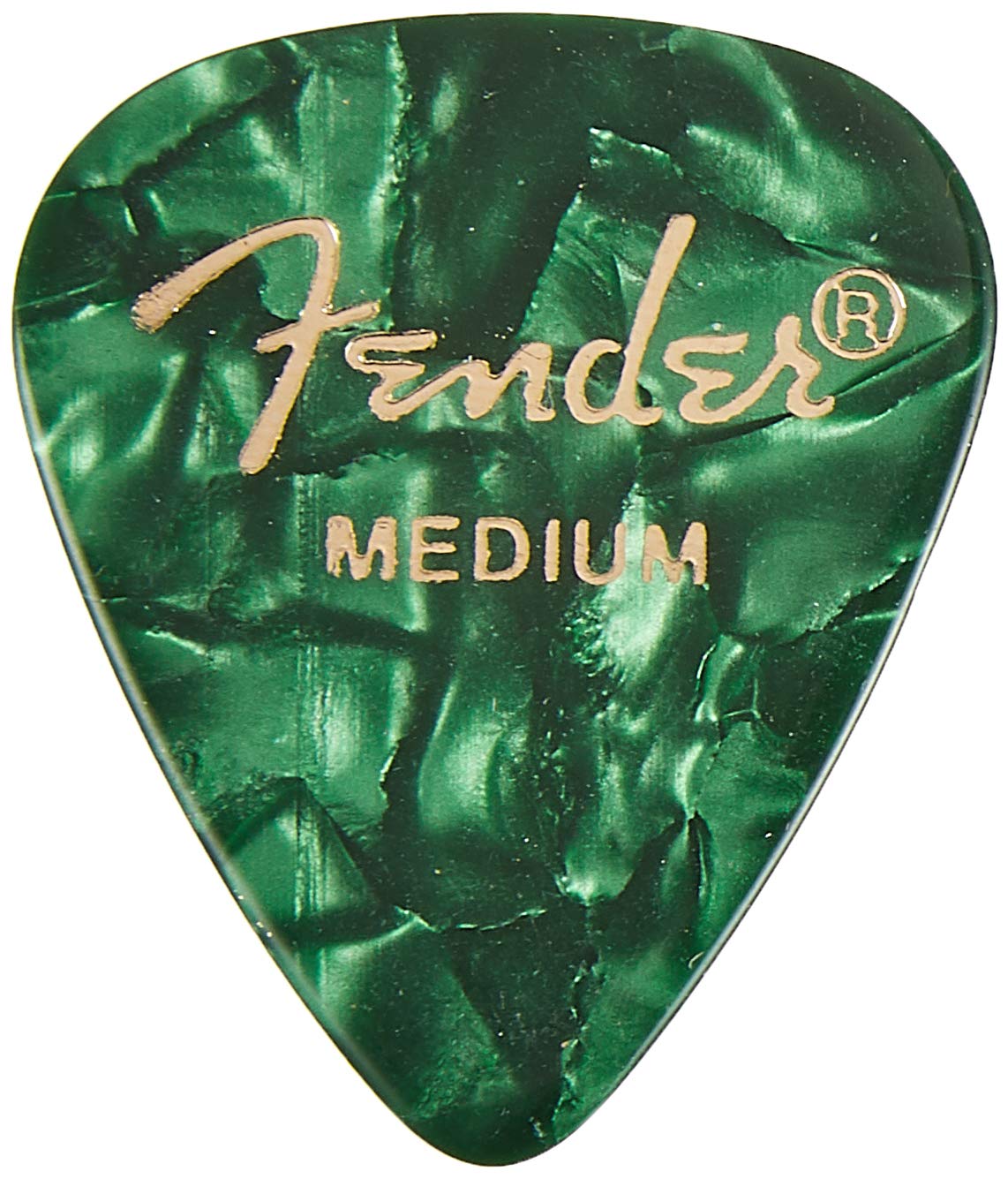 Fender Premium Celluloid Guitar Picks 351 Shape, Green Moto, Medium, 144 Pack