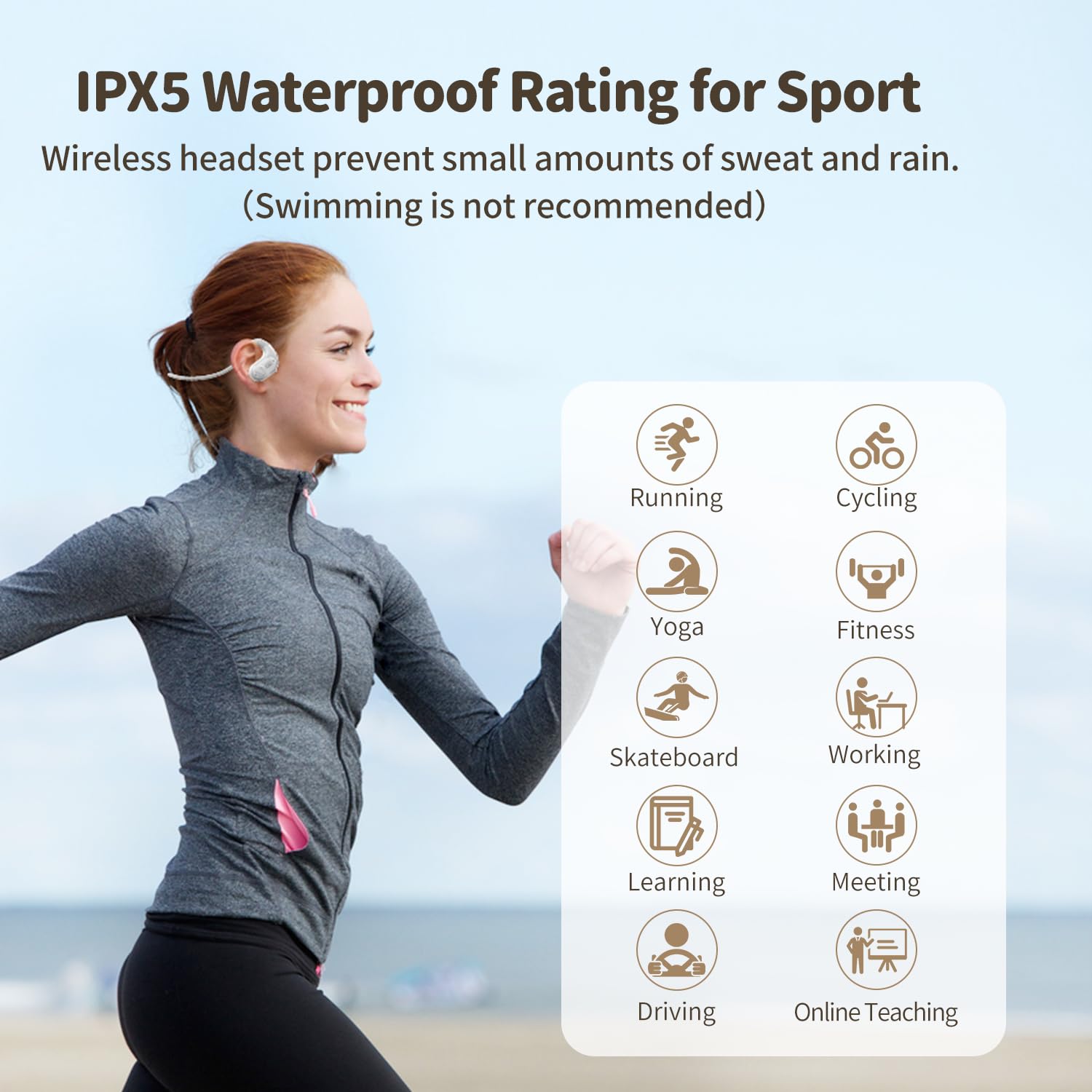 Banigipa Bluetooth Headset With Removable Microphone, Wireless Headset W/Dsp Noise Cancelling For Phones Laptop Computer Pc, Ope