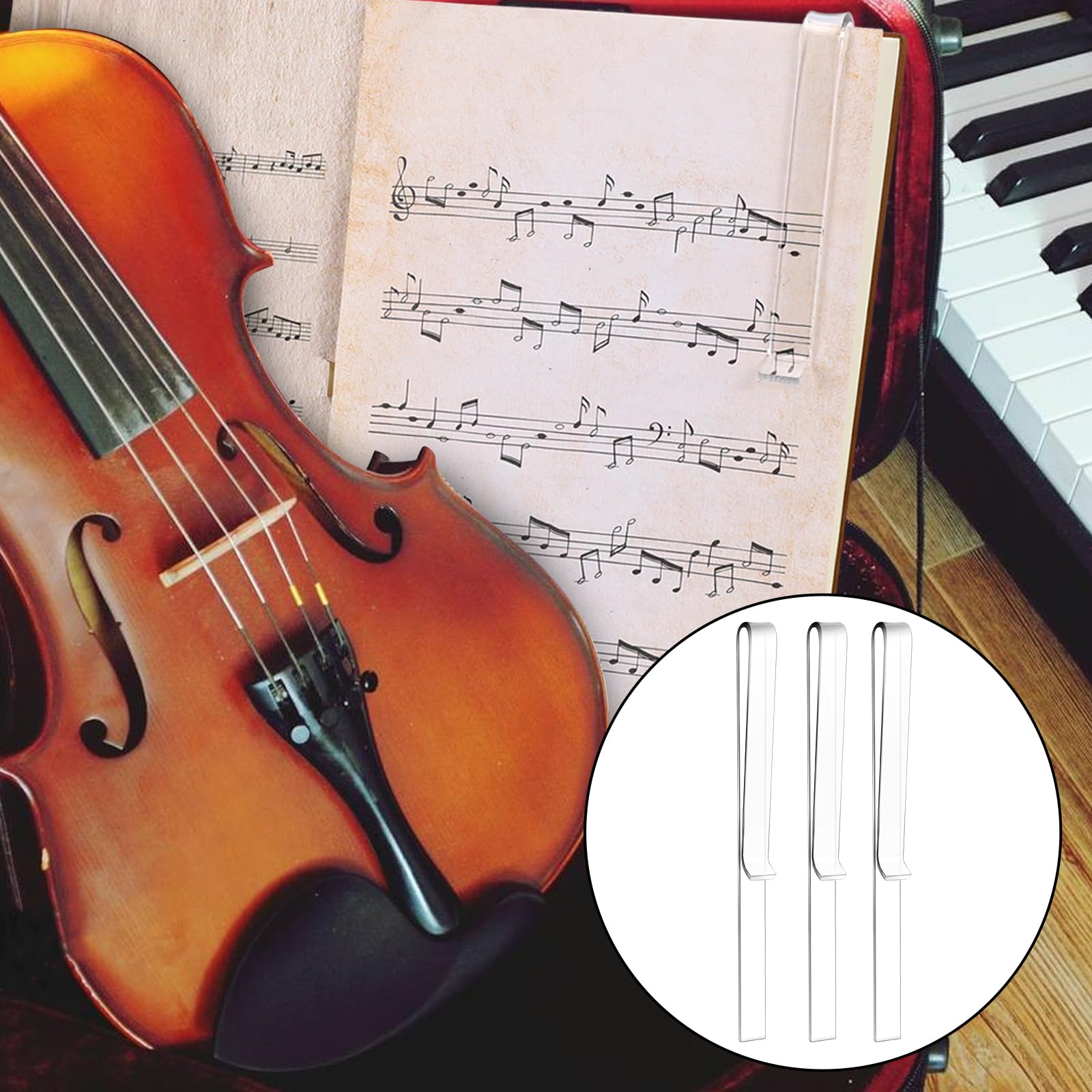 10 Pcs Music Stand Clips, Clear Acrylic Music Book Stand Page Holder Clip Piano Book Holder Clips For Wind For Musician Composer
