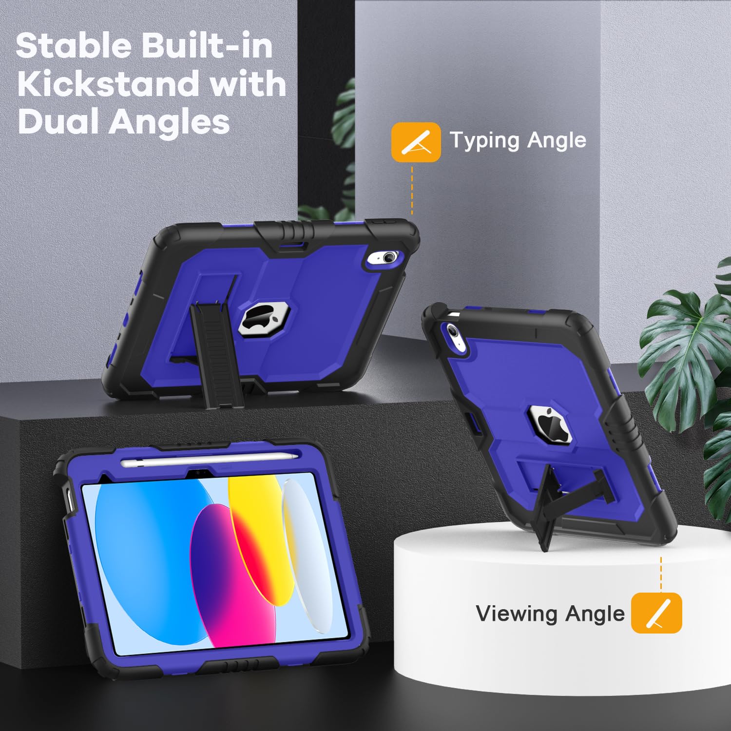 Okp Case For Ipad 11 Inch (A16) 2025/ Ipad 10Th Generation 10.9   2022, Heavy Duty Shockproof Rugged 11Th/ 10 Th Gen Protectiv