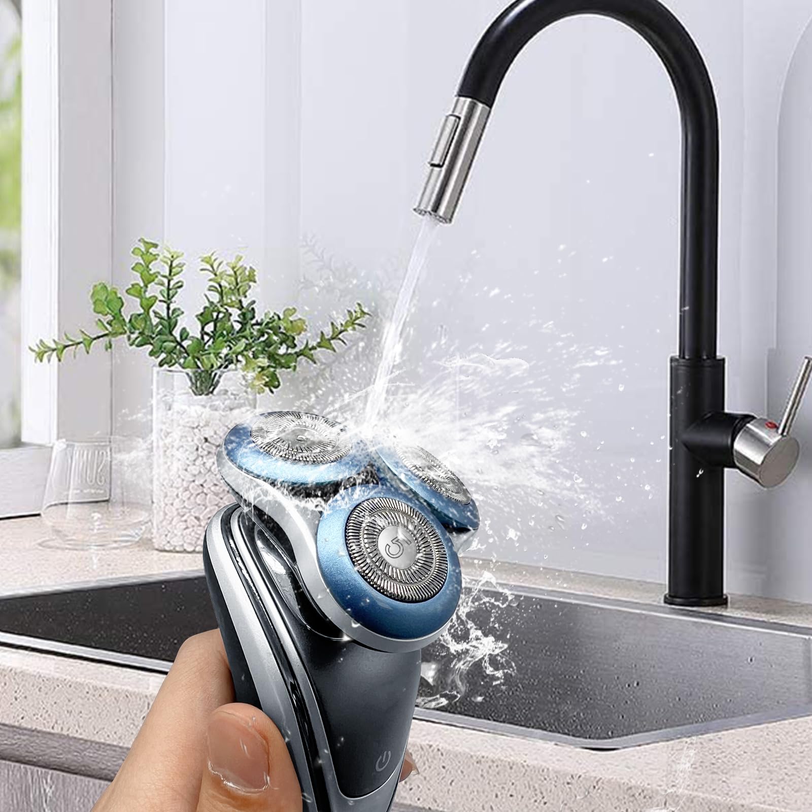 9 Pack Sh50 Replacement Head Compatible With Philips Norelco Series 5000