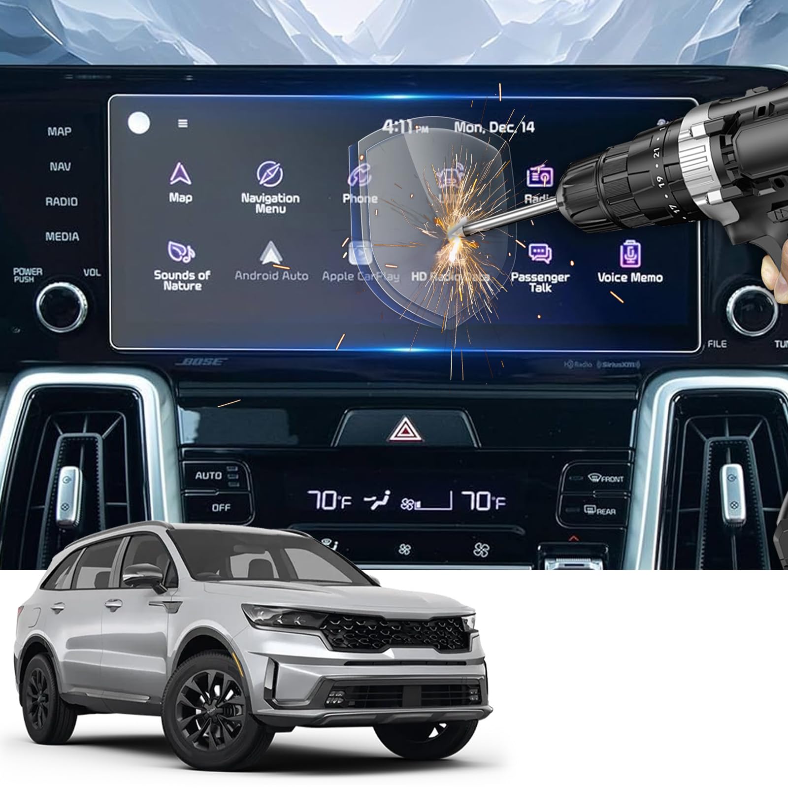 Yee Pin Kia Sorento 2022 2023 Screen Protector For 2022 2023 Kia Sorento Mq4 2021 10.25In Navigation Display Compatible With 2022 2023 2024 Kia Forte Gt Line 10.25In Screen Protector 2022 2023 2024