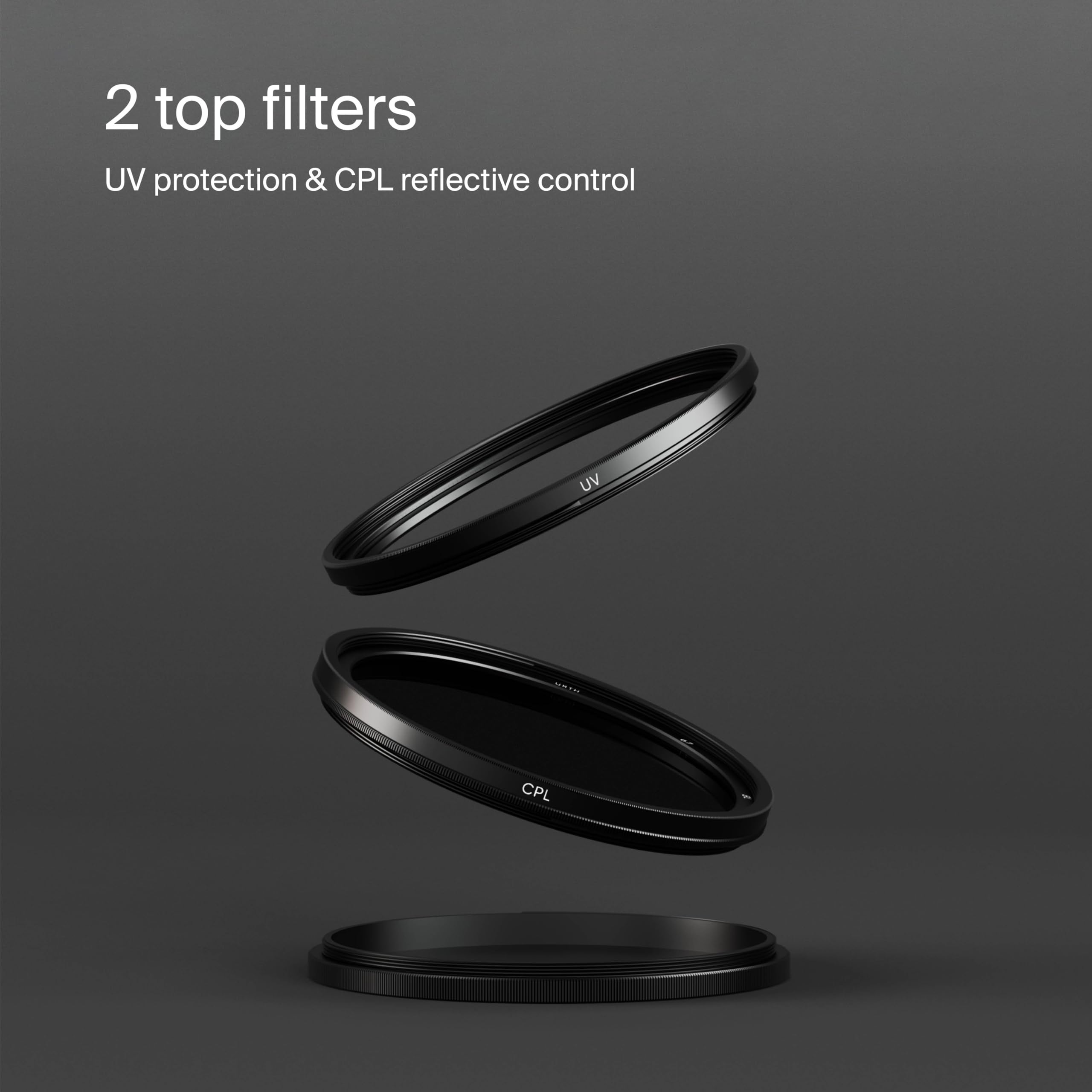 Urth 52Mm 2 In 1 Lens Filter Kit (Plus+)   Uv, Circular Polarizing (Cpl), Multi Coated Optical Glass, Ultra Slim Camera Lens Fil