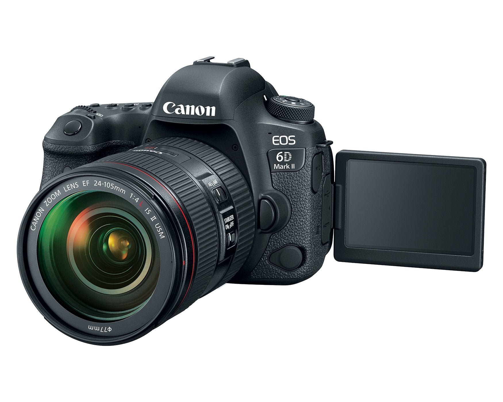 Canon EOS 6D Mark II DSLR Camera with EF 24 105mm USM Lens, WiFi Enabled Black