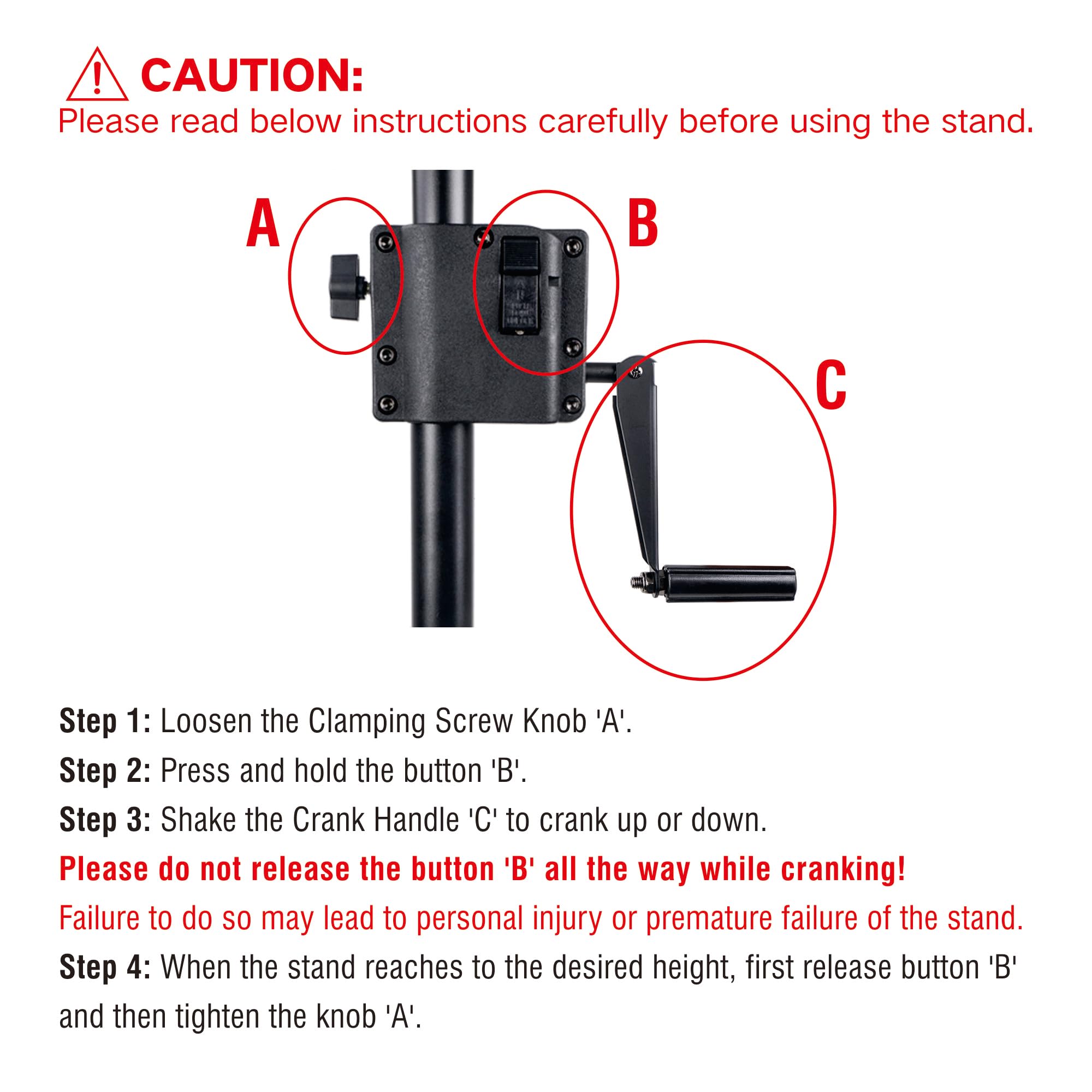 Sound Town 2-Pack Crank-Up Adjustable Height Tripod Speaker Stands (48-78) With Carry Bags, Pole-Mount Adapter Brackets, 100 Lb