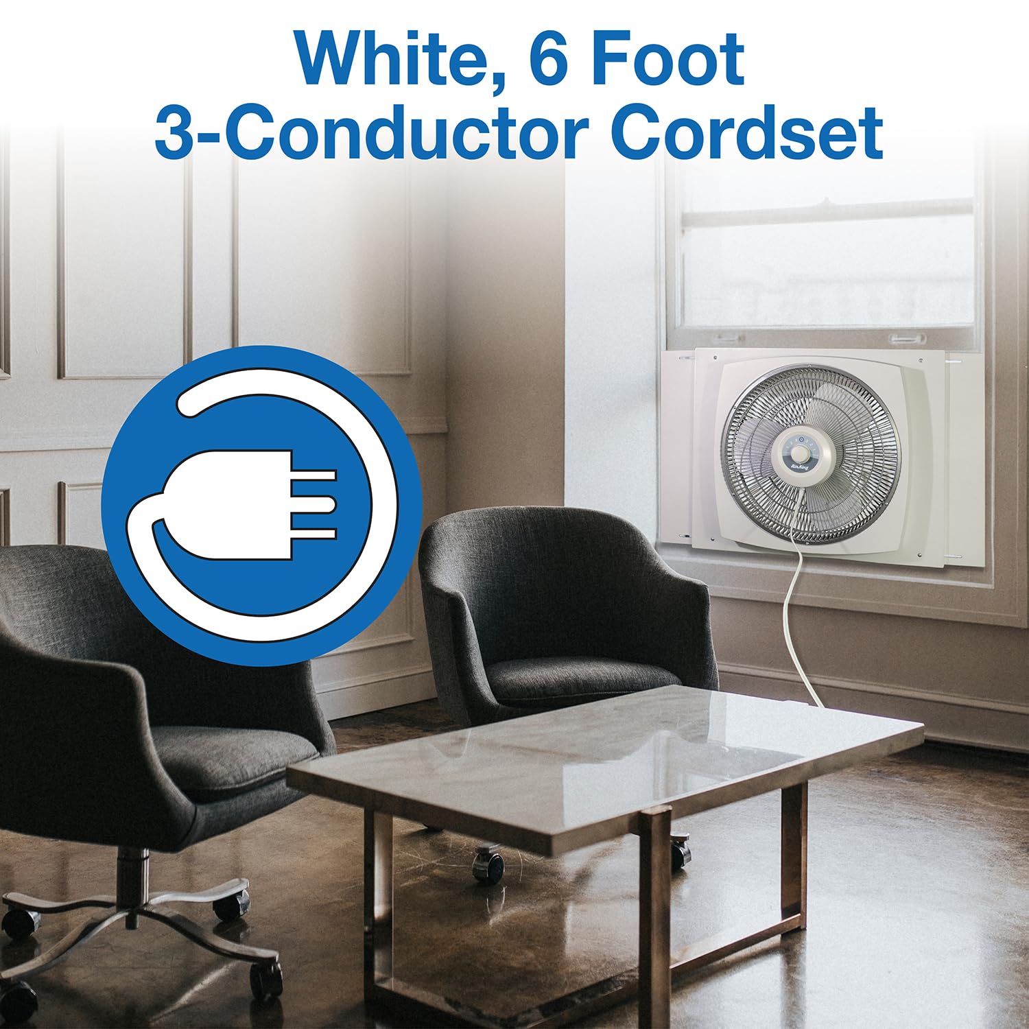 Air King 9155 Window Fan, 16 Inch,White