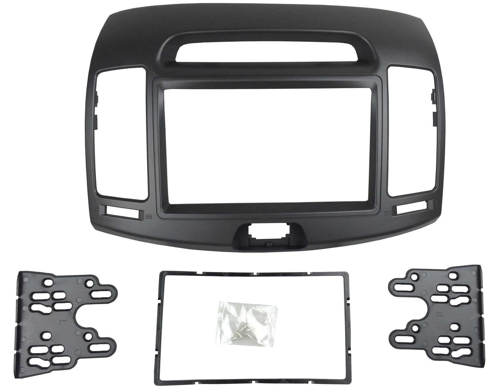 Dkmus Car Stereo Dash Radio Fascia Kit For 2006 2010 Hyundai Elantra (Hd), Avante (Hd) 2006 2010 Installation Trim Panel Frame Double Din (Black)