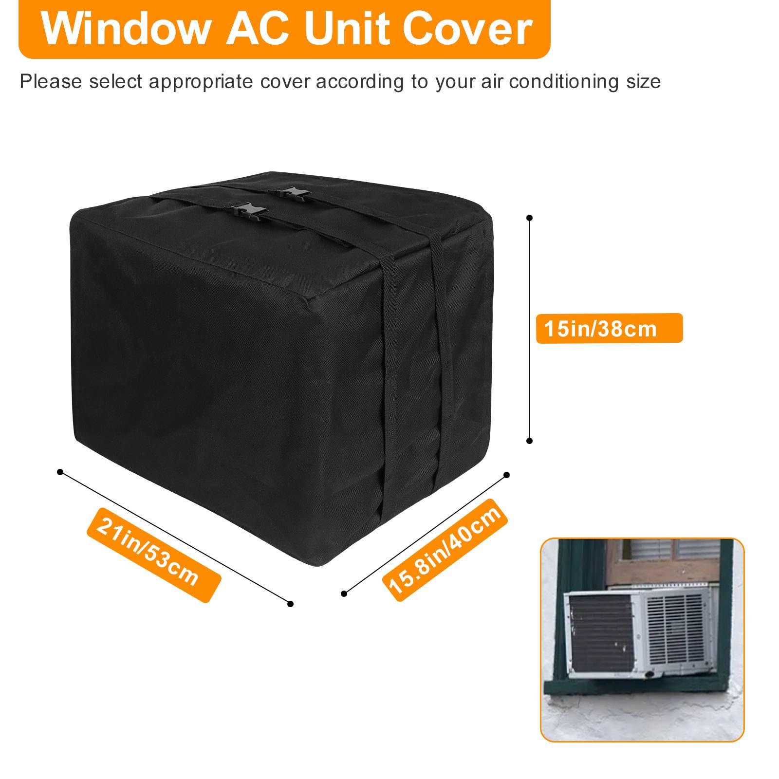 Demao Ac Covers For Outside, Air Conditioner Cover For Outside Window Ac Unit Cover, 420D Oxford Waterproof Dustproof Window Ac