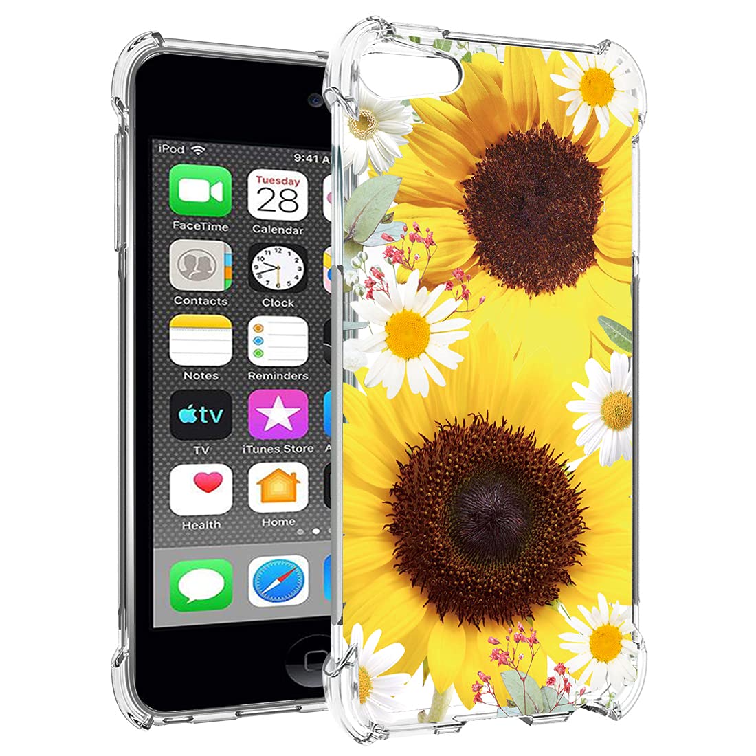 Yodueiv Phone Case For Ipod Touch 7 / Ipod Touch 6 / Ipod Touch 5 Case For Girls Women, Soft Clear Tpu Protective Transparent Ca