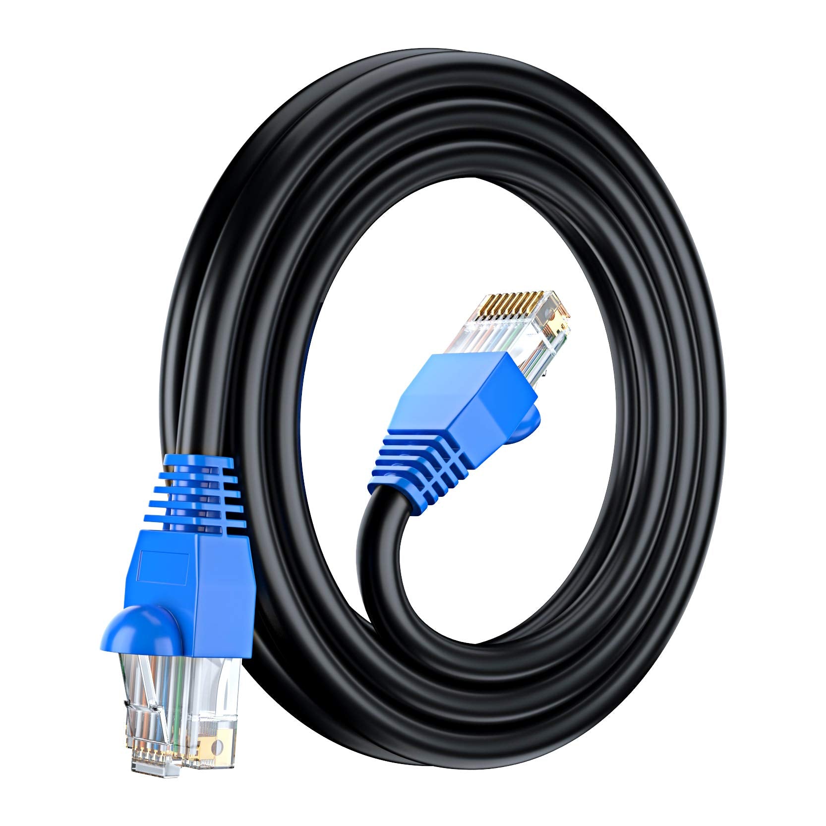 Maximm Cat 6 Ethernet Cable 25 Ft, 100% Pure Copper, Cat6 Cable Lan Cable, Internet Cable And Network Cable   Utp (Black)