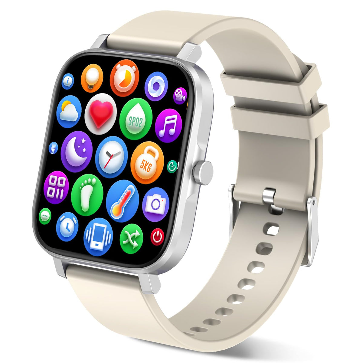 Smart Watch For Men Women Compatible With Iphone Samsung Android Phone 1.69 Full Touch Screen Watch Ip68 Waterproof Bluetooh Fit