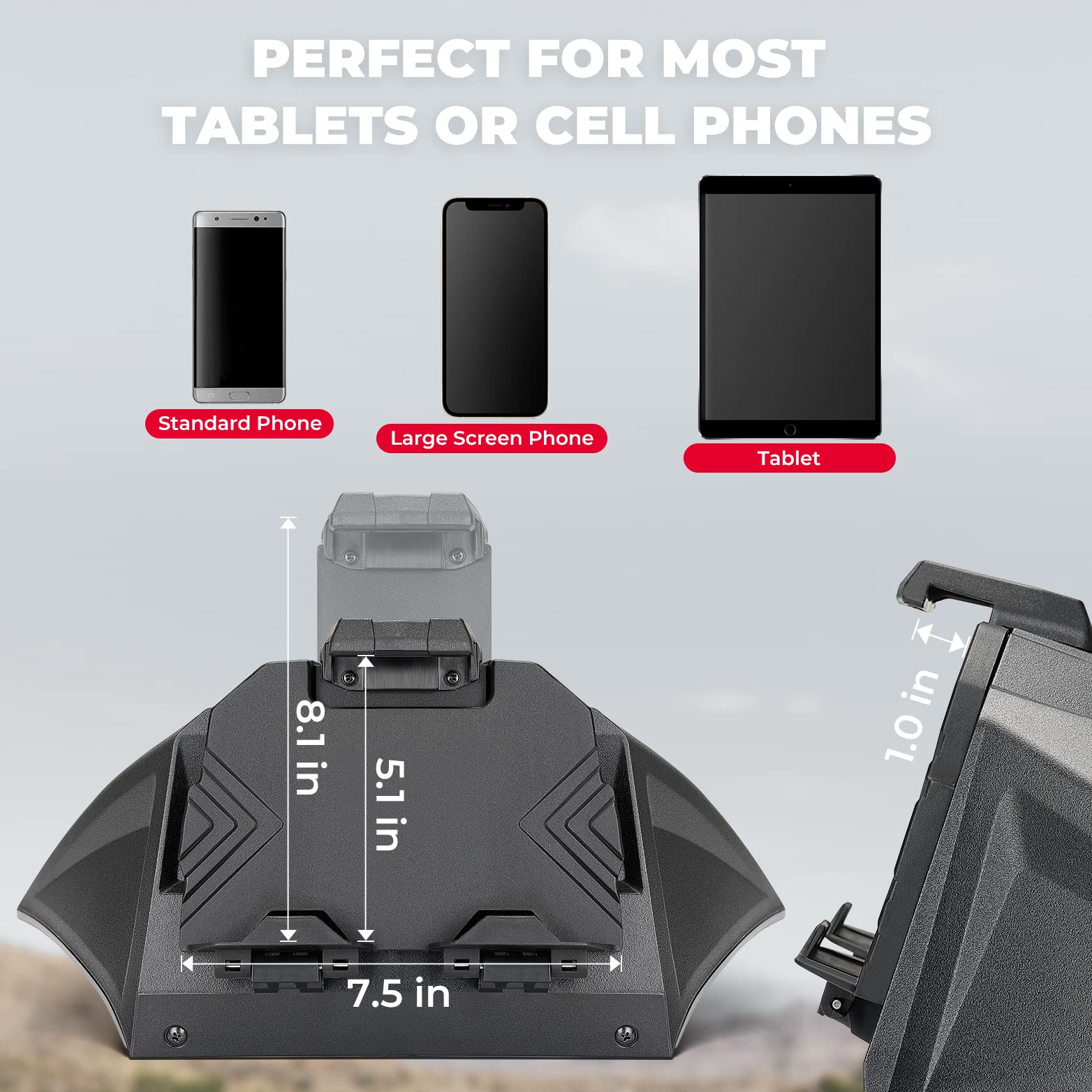 Kemimoto Electronic Device Holder Gps Holder Phone Mount With Storage Box Compatible With 2022 2024 Cfmoto Zforce 950 Ho Ex/ 202