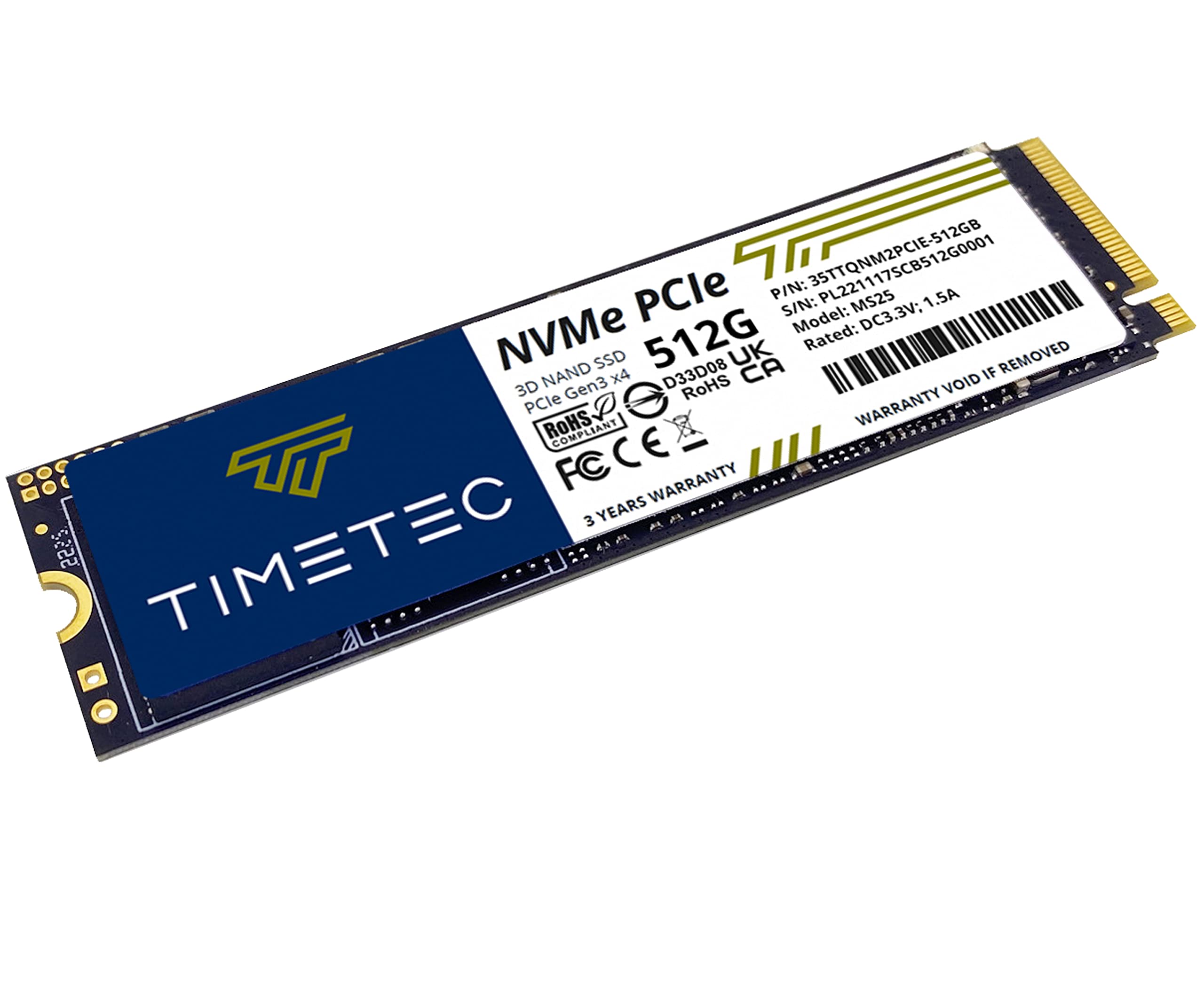 Timetec 512Gb Ssd Nvme Pcie Gen3X4 8Gb/S M.2 2280 3D Nand Qlc High Performance Slc Cache Read Speed Up To 1,900Mb/S Internal Solid State Drive For Pc Laptop And Desktop (512Gb)