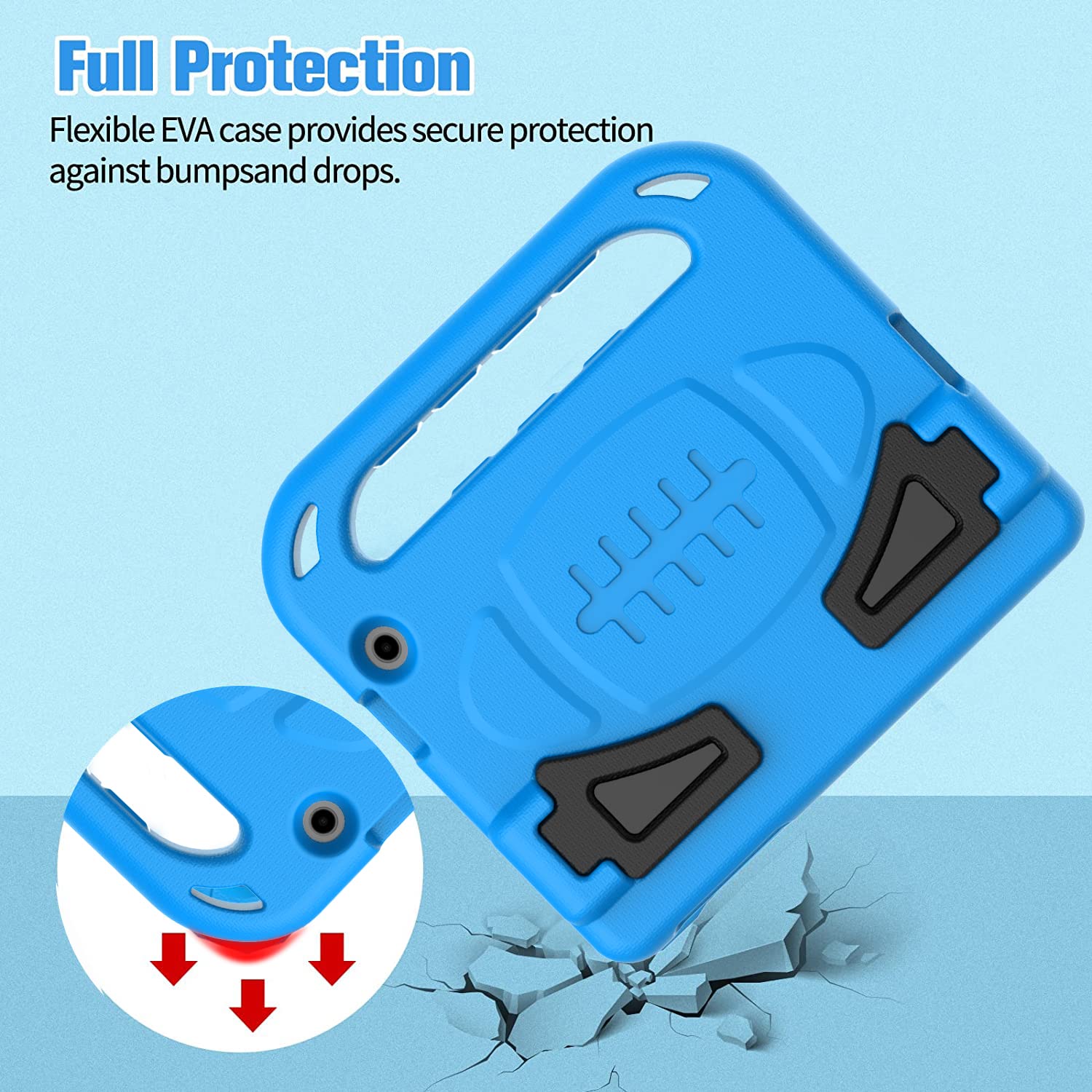 Bmouo Kids Case For Onn 8 Tablet 2022 Gen 3 (Model:Tbblu100071483)   With Built In Screen Protector, Shockproof Light Weight Han