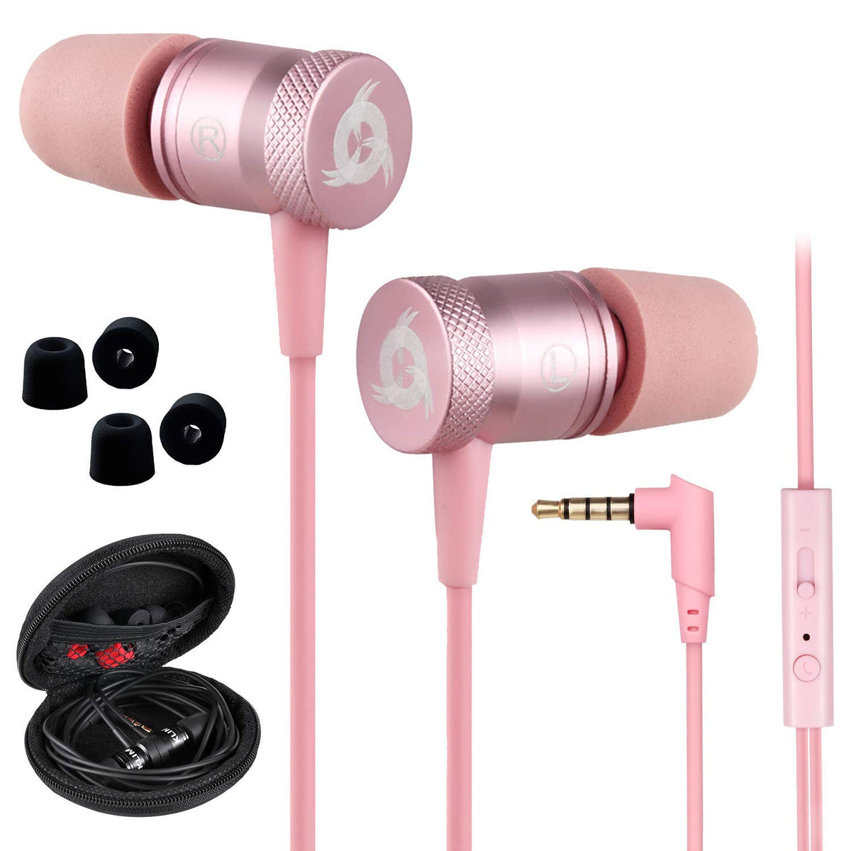 Klim Fusion Earbuds With Microphone   New 2023   Long Lasting Wired Ear Buds   Innovative: In Ear With Memory Foam   Earphones W