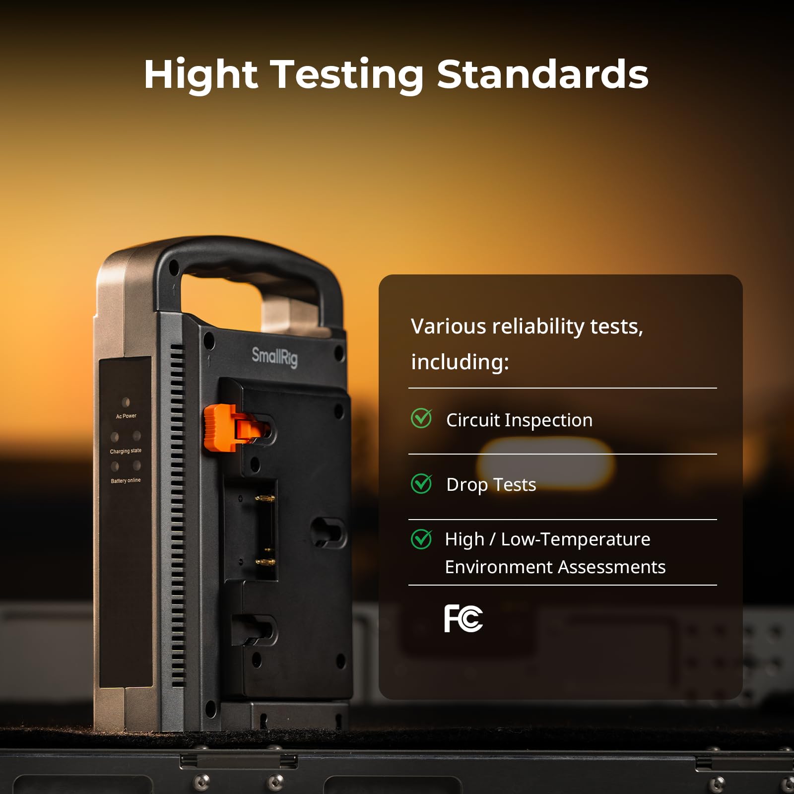 Smallrig Gold Mount Battery Charger - Dual Channel, Fits 4678 Battery, Indicator Lights - 4679