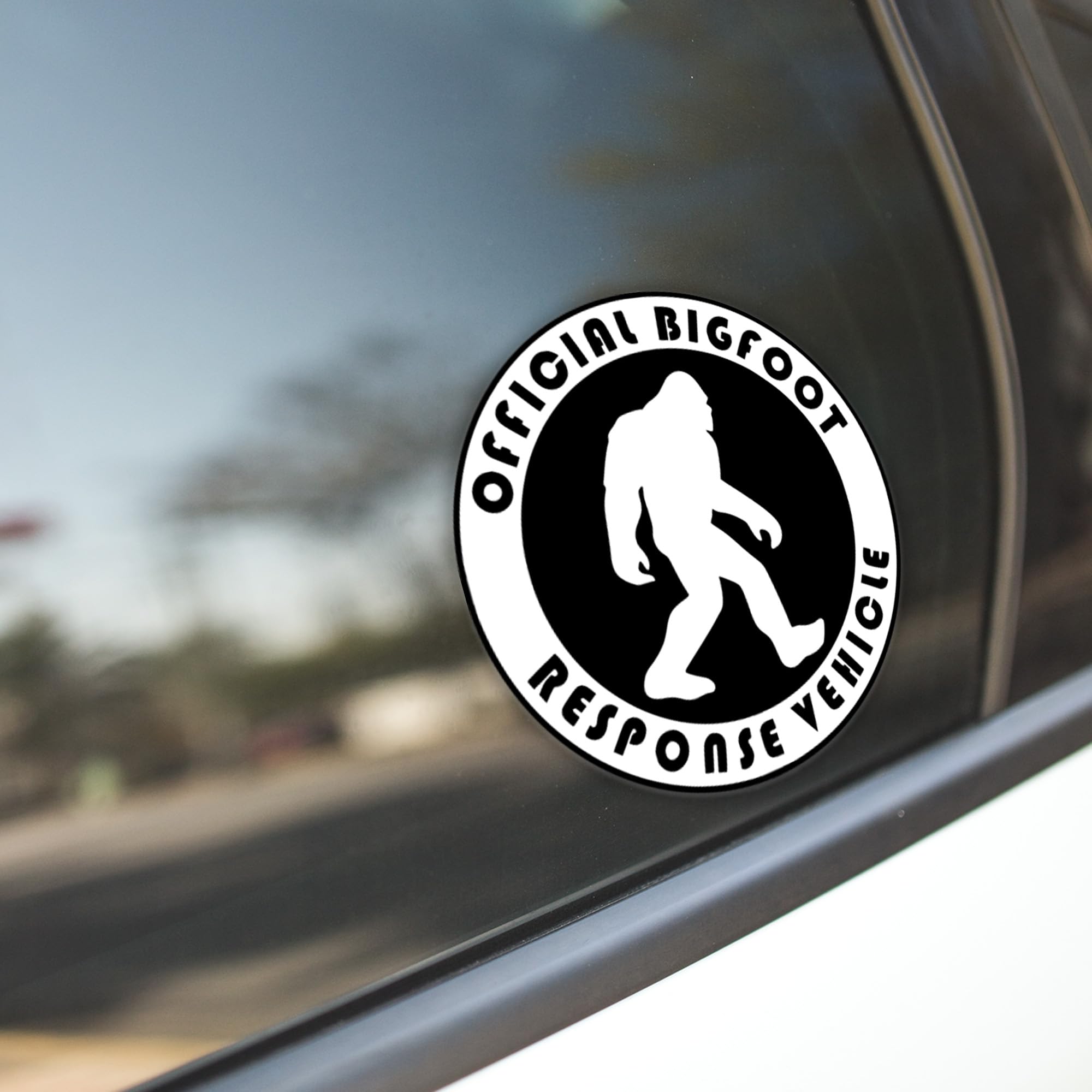 Bigfoot Response Vehicle Vinyl Decal Sticker | Cars Trucks Vans Walls Laptops Cups | White On Black Background | 5.5 Inches | Kc