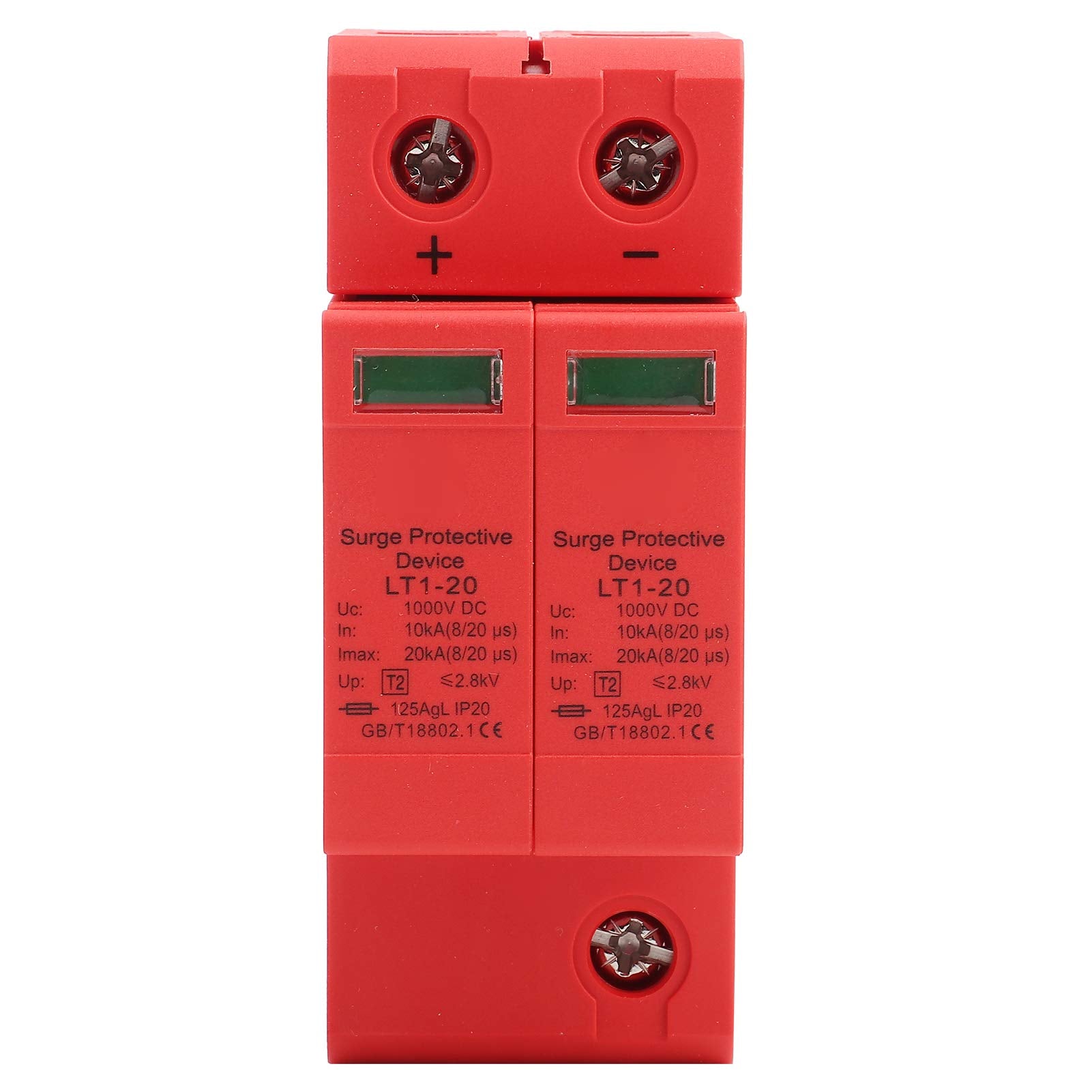 Oumefar Dc 1000V 2P House Protector 10 20Ka Low Voltage Arrester Device Flame Retardant Din Rail Device For