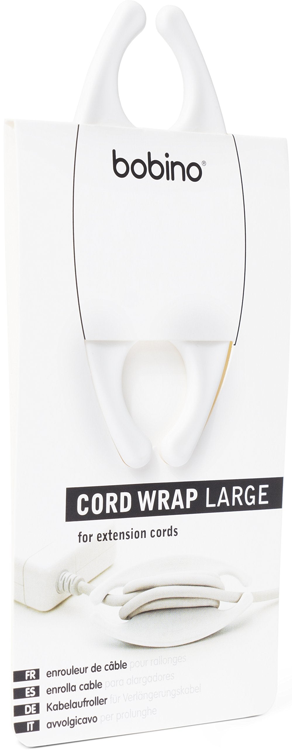 Bobino Cord Wrap - Large - White - Stylish Cable and Wire Management / Organizer