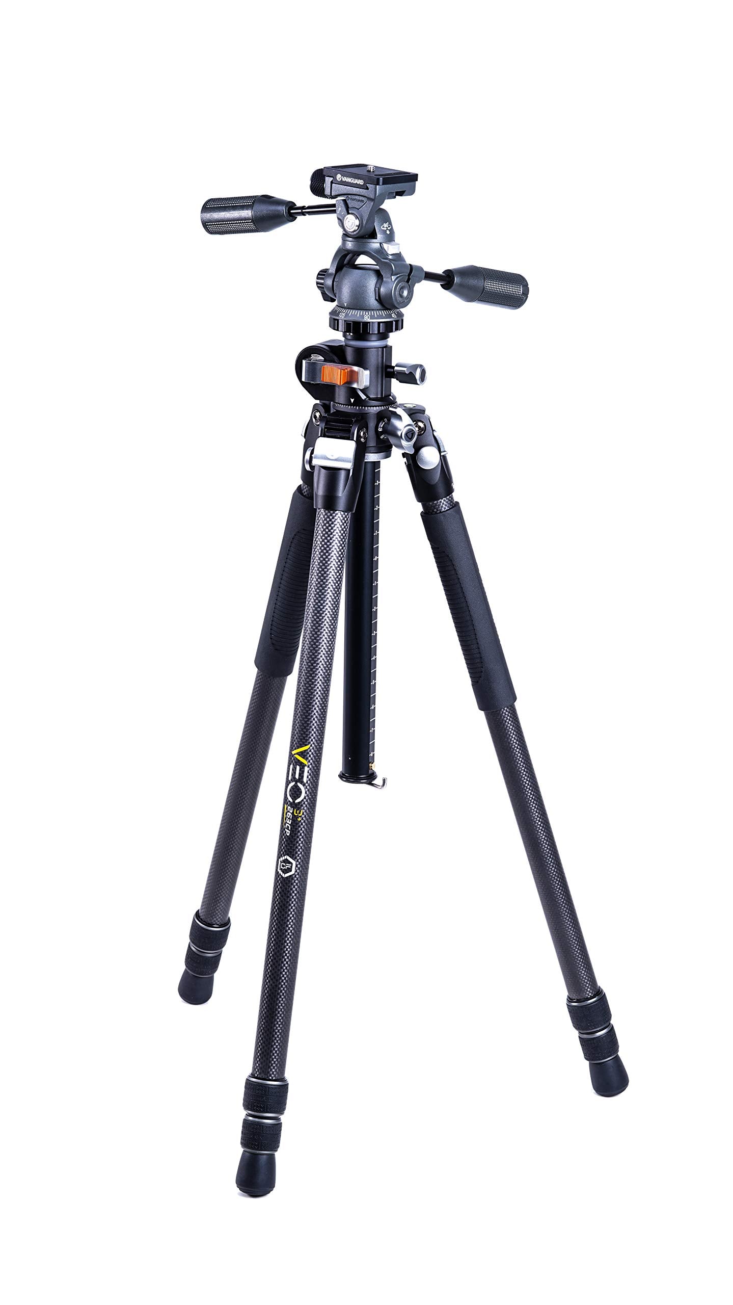 Vanguard Veo3+263Cp Carbon Fiber Tripod With Panhead And Multi Angle Center Column For Overhead Shots