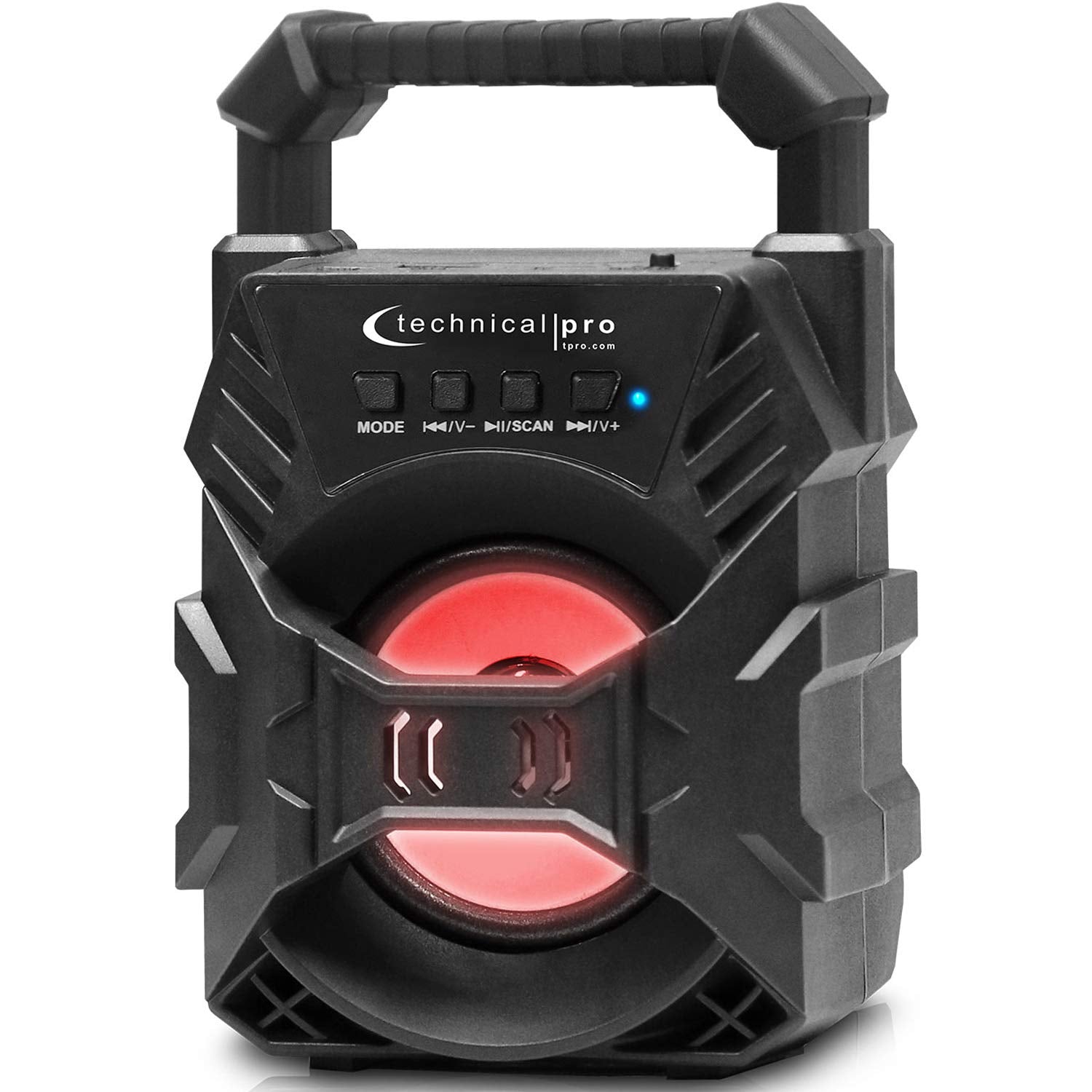 Technical Pro Portable Rechargeable Compact Bluetooth Speaker With Led'S Usb/Fm/Tf, Lightweight & Compact Design Make It The Perfect On The Go Speaker, For Home, Outdoors, Travel, Party