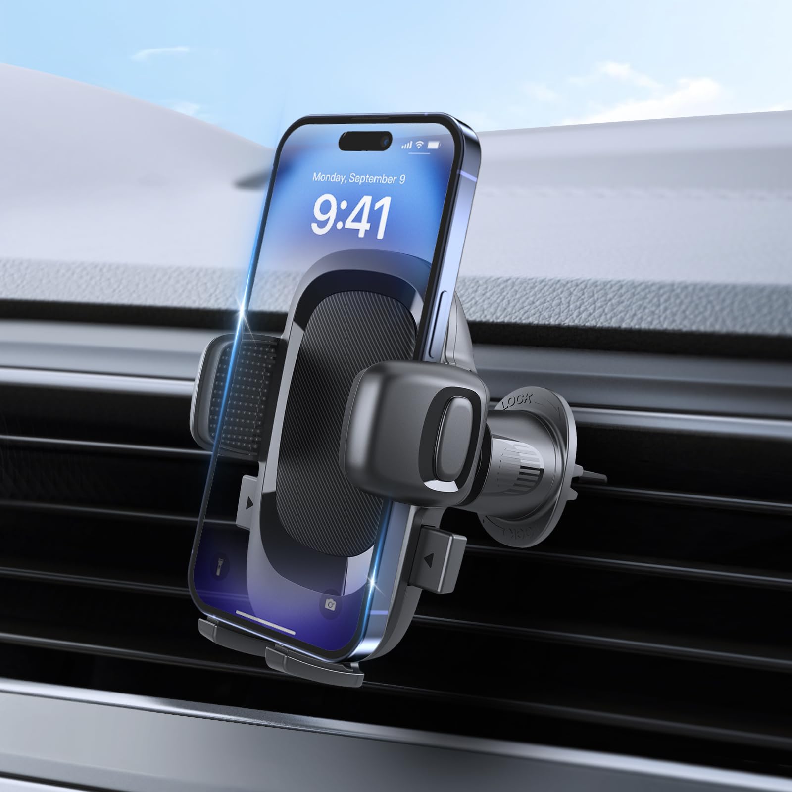 2025 Air Vent Phone Holder With Metal Hooks- 360Rotatable Air Vent Cell Phone Car Mount, Smartphone Holders For Your Car Mount, 