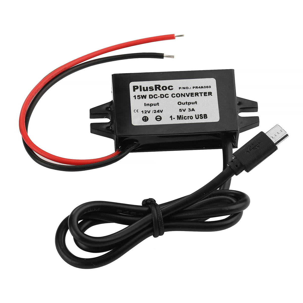 Plusroc Waterproof 12V/24V To 5V Converter Dc Dc Step Down Module Power Adapter Compatible With Ring Keypad, Cellphone, Car (Mic