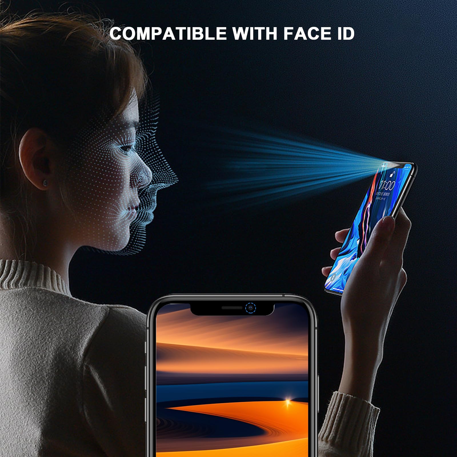 Avoar [2+2 Pack Privacy Screen Protector For Iphone 15 Pro Max With Camera Lens Protector, 6.7 Inch Tempered Full Screen Glass A