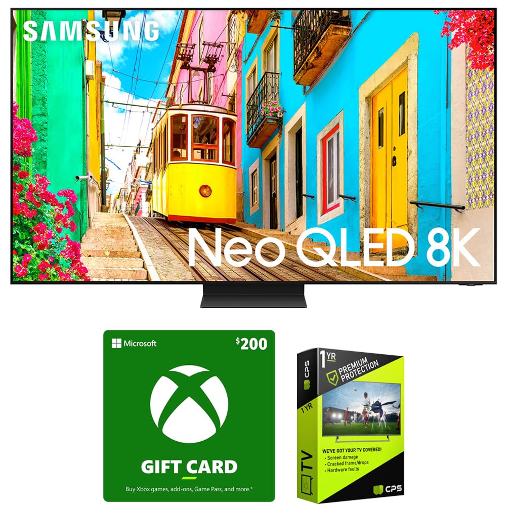 SAMSUNG QN75QN800D 75 Inch Neo QLED 8K Smart TV (2024 Model) Bundle with Microsoft Value Pack & 1 YR CPS Enhanced Protection Pac