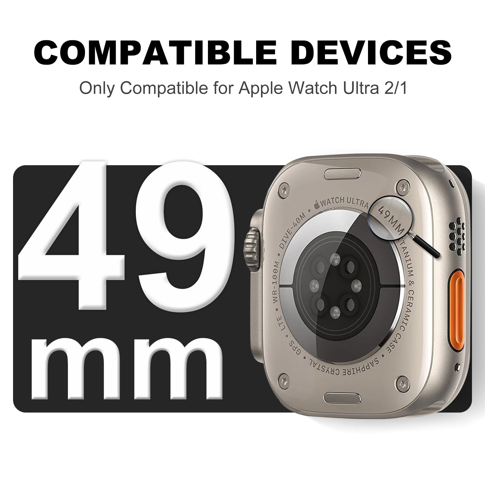 Xyf Compatible For Crystal Clear Apple Watch Ultra 2 Bands, 49Mm Bumper Case Men Women Jelly Case Band For Iwatch Ultra 2/1 Seri