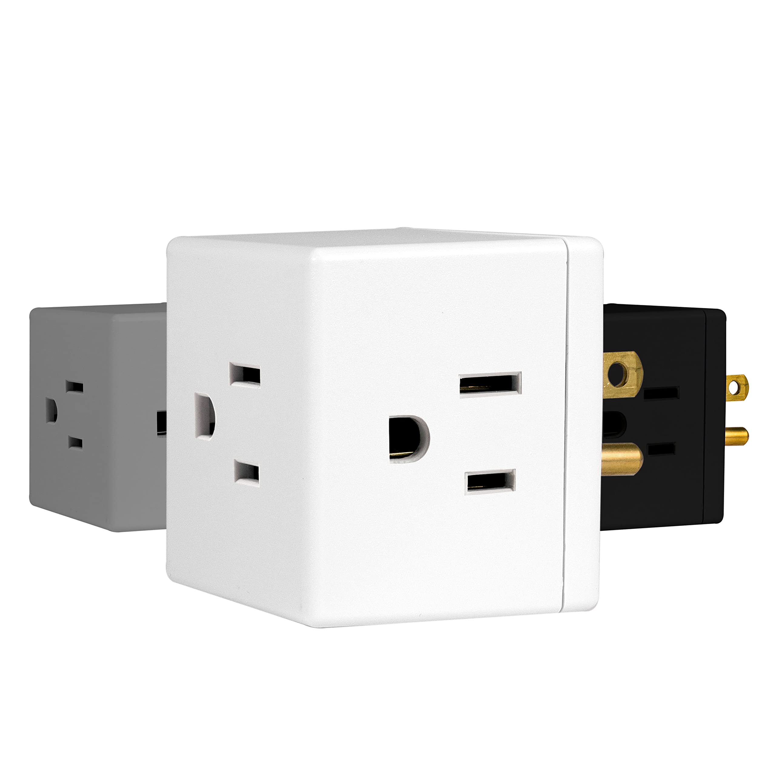 Ge 3 Outlet Extender, Grounded Wall Tap, Adapter Spaced, 3 Prong, Multiple Plug, Power Splitter, Cruise Essentials, Use For Home