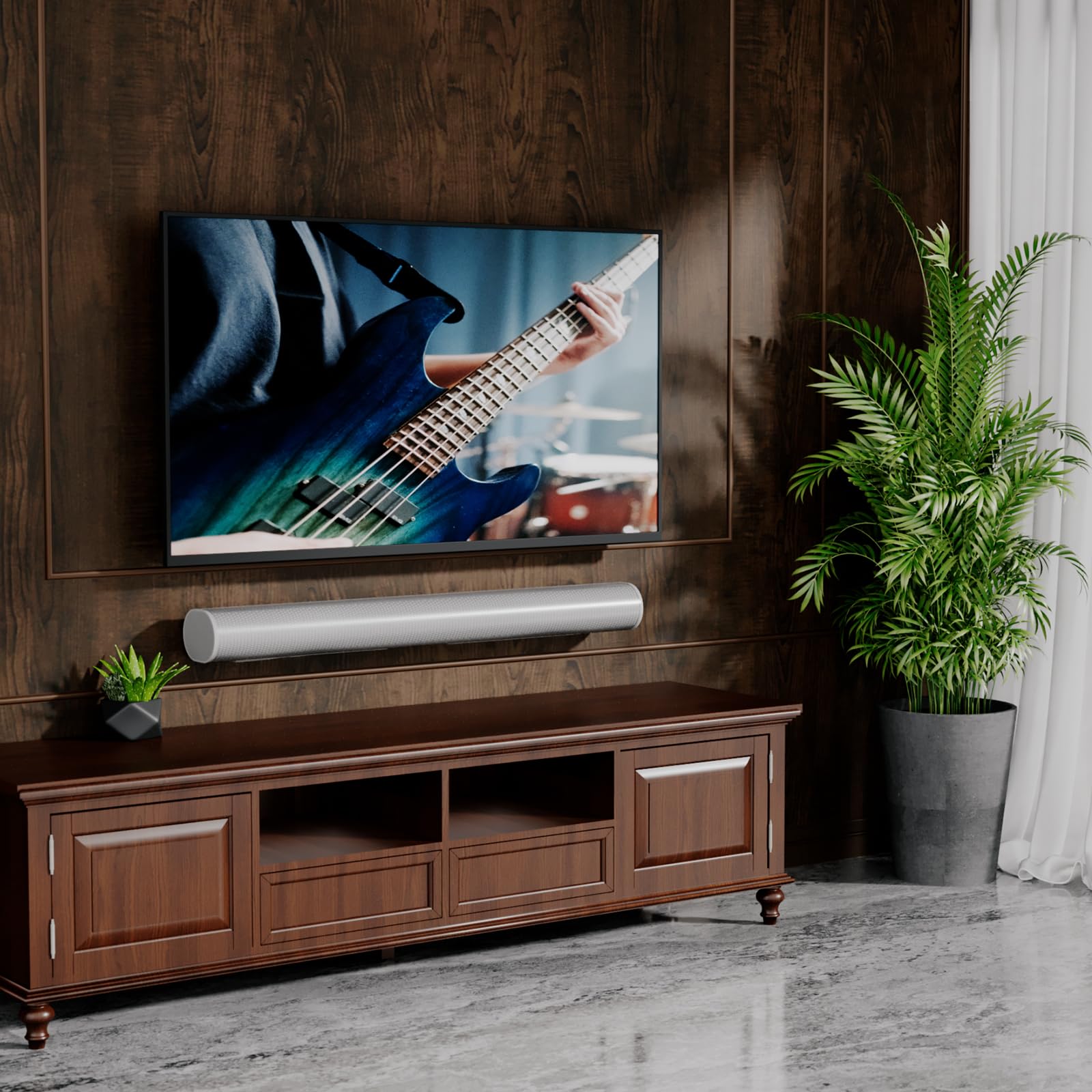 WALI Soundbar Wall Mount, Designed for Sonos Arc and SONOS ARC Ultra, Low Profile Sound Bar Mount Bracket Under TV with Hardware Kit, Easy to Install (SON003 W), White