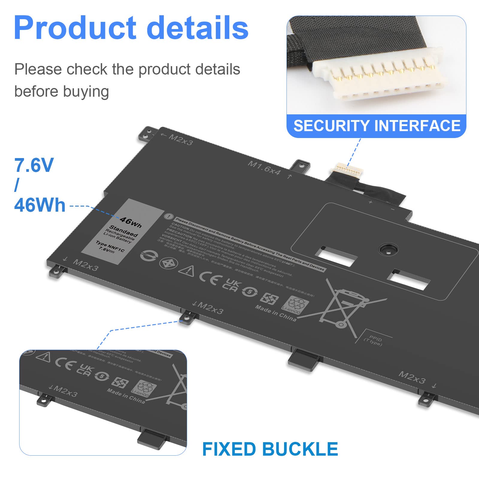 Fancy Buying NNF1C Li-polymer Laptop Battery for Dell XPS 13 9365 2-in-1