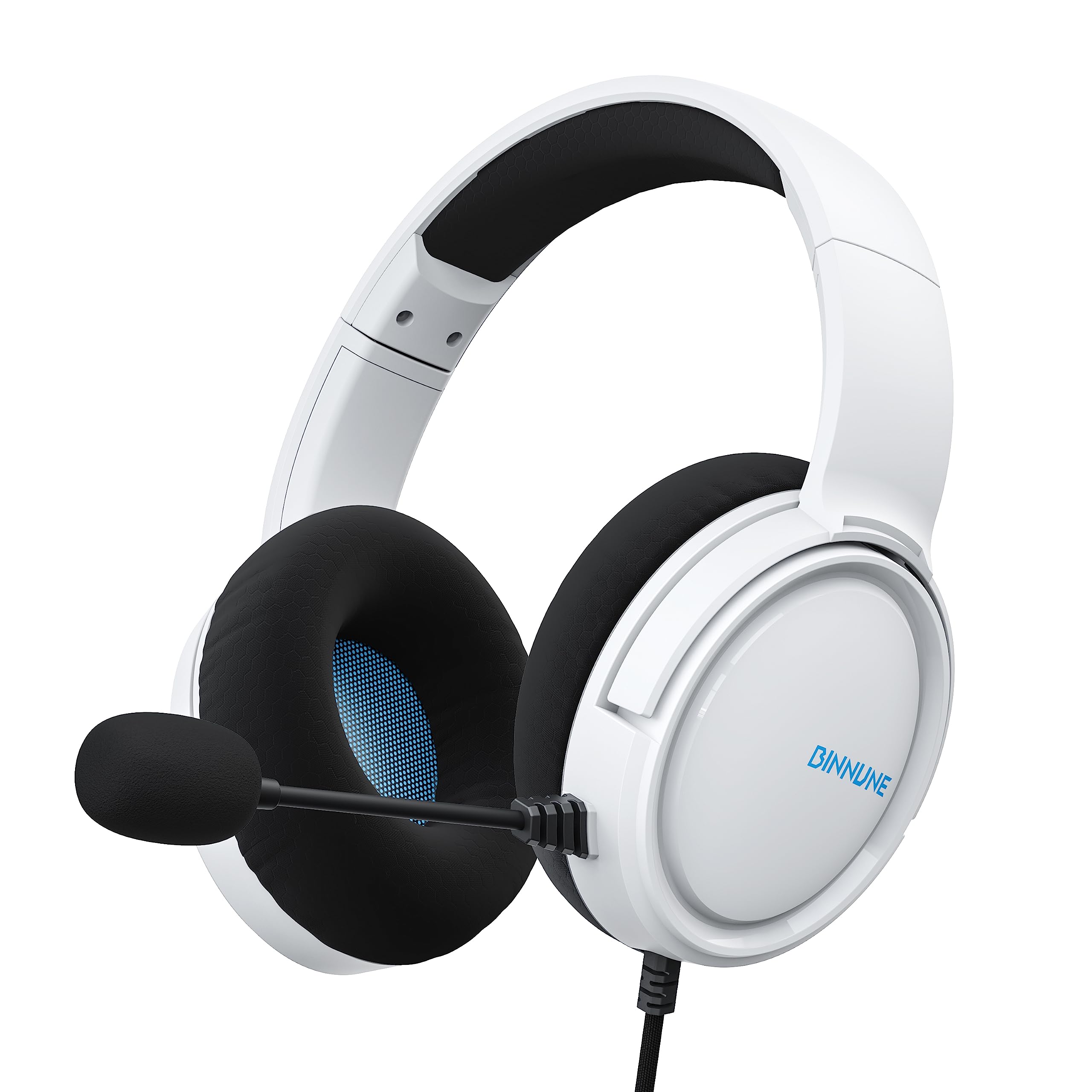 BINNUNE Gaming Headset with Mic for PS5 Xbox Series S|X PS4 Xbox 1 PC NS, Wired Audifonos Gamer Headphones with Microphone for P