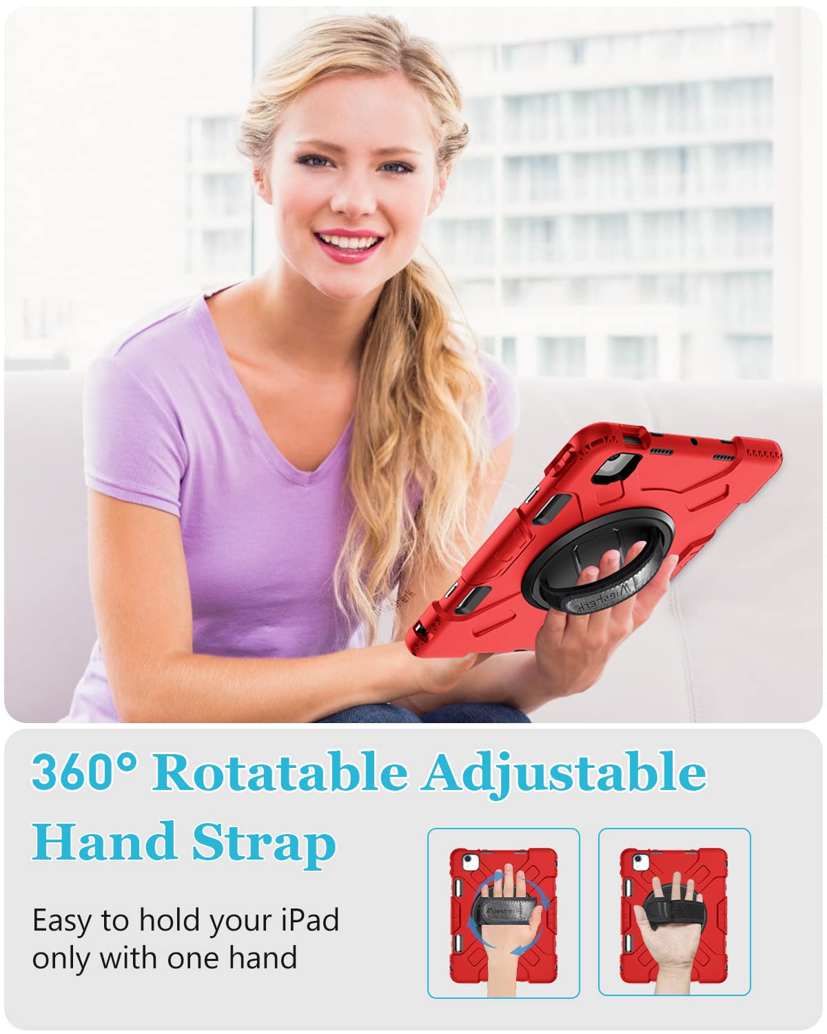 Case For Ipad Air 6Th/ 5Th/ 4Th Generation (2024/2022/ 2020): Cover For Ipad Air 11 Inch/Ipad 10.9 Inch With Screen Protector  S