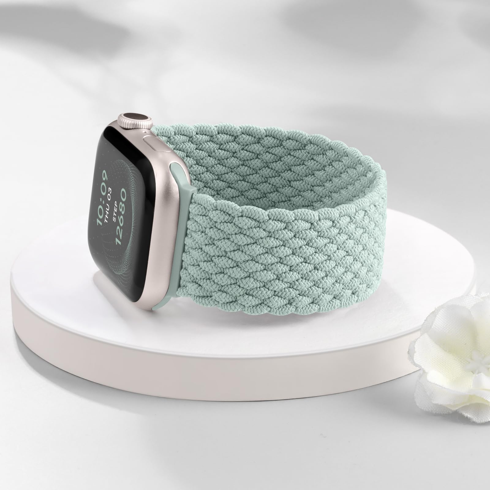 Zedoli Braided Solo Loop Compatible With Apple Watch Band 45Mm 44Mm 42Mm 49Mm Men, Adjustable Stretchy Nylon Solace Band Elastic