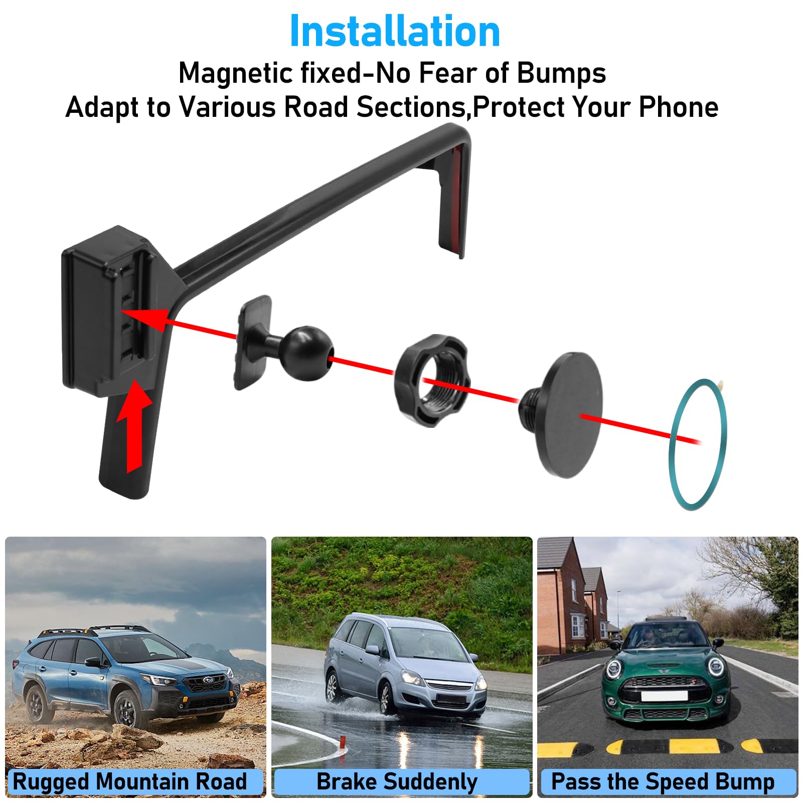 Apeser Magnetic Phone Holder Mount Compatible With Chevy Suburban Tahoe/Gmc Yukon 2021-2024,Cell Phone Automobile Cradles For 10