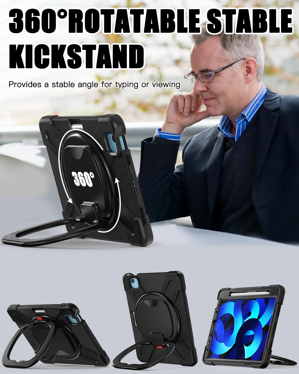 Braecn Protective Case For Ipad Air 5Th/4Th 10.9 Inch & Ipad Pro 11 Inch 4Th/3Rd/2Nd/1St Gen Silicone Case With Screen Protector