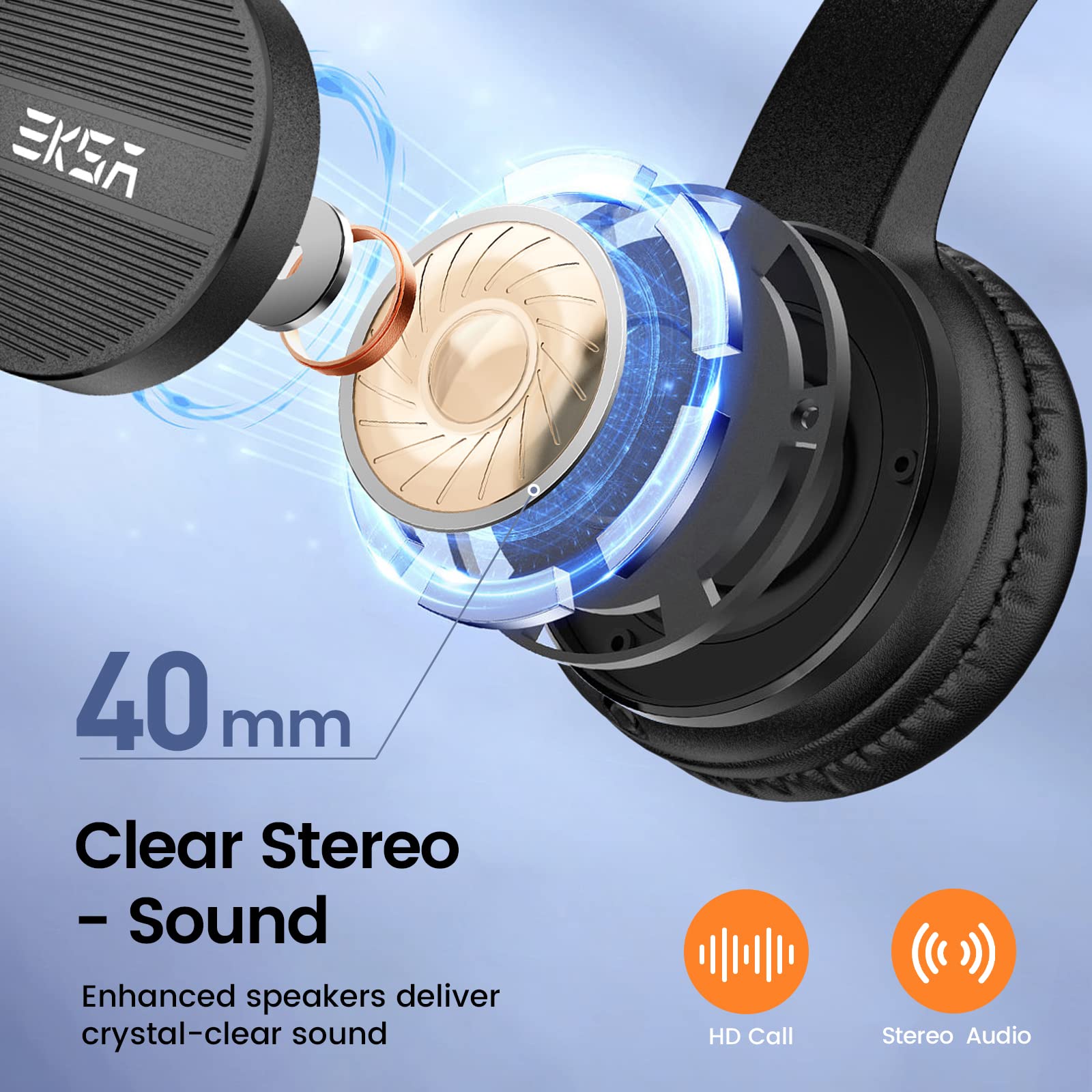 Headset With Microphone For Pc Laptop, Usb Wired Computer Headset With Volume & Mic Mute Controls, Lightweight All Day Comfort E