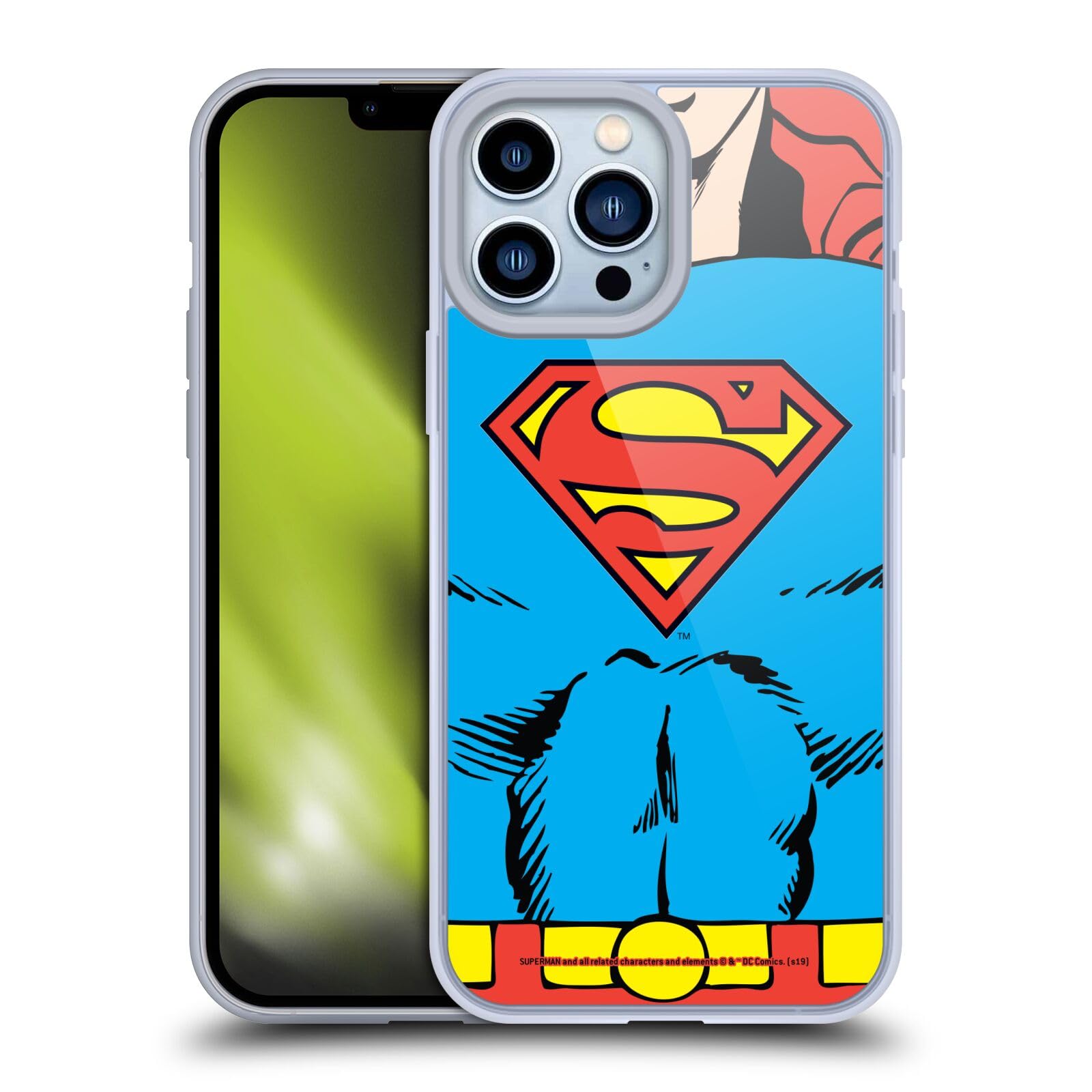 Head Case Designs Officially Licensed Superman DC Comics Classic Costume Logos Soft Gel Case Compatible with Apple iPhone 13 Pro