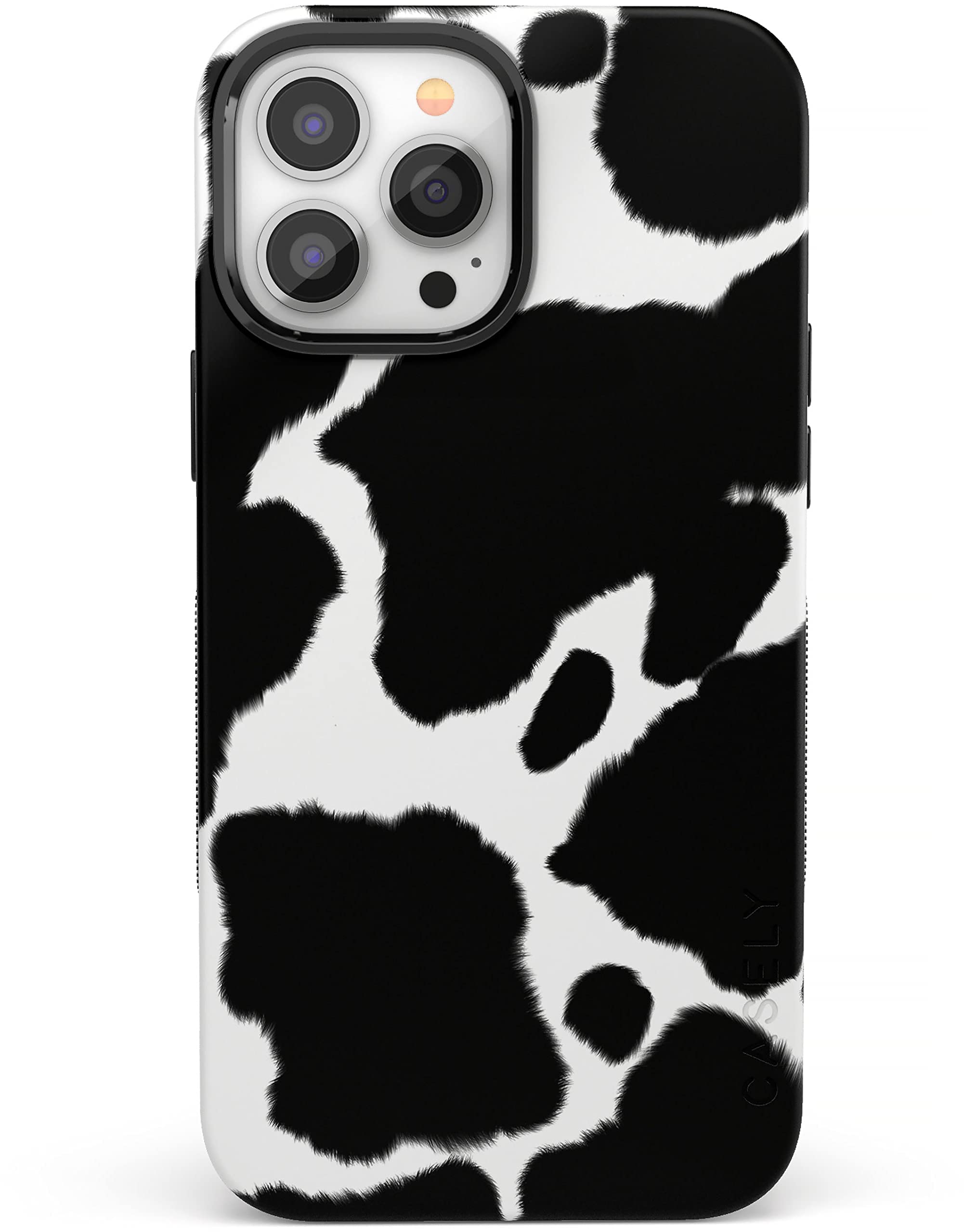 Casely Iphone 14 Pro Max Case | Current Mood | Cow Print | Compatible With Magsafe
