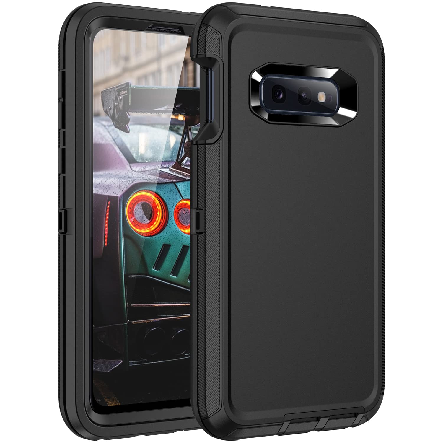 Mieziba For Galaxy S10E Case,Shockproof Dropproof Dustproof,3 Layer Full Body Protection Heavy Duty High Impact Hard Cover Case