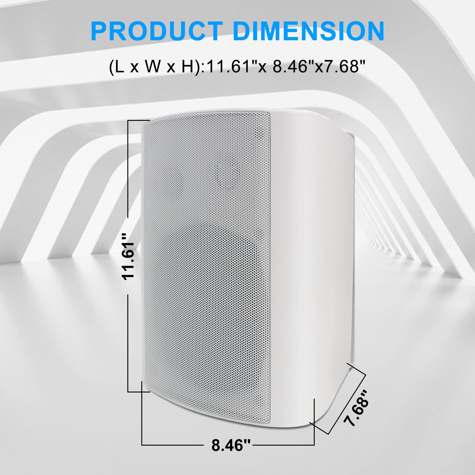 Studiofinix 6.5 Inch Passive Indoor Outdoor Speakers Wired Waterproof With 800Watts, Wall Mount Speakers,For Patio,Covered Porch