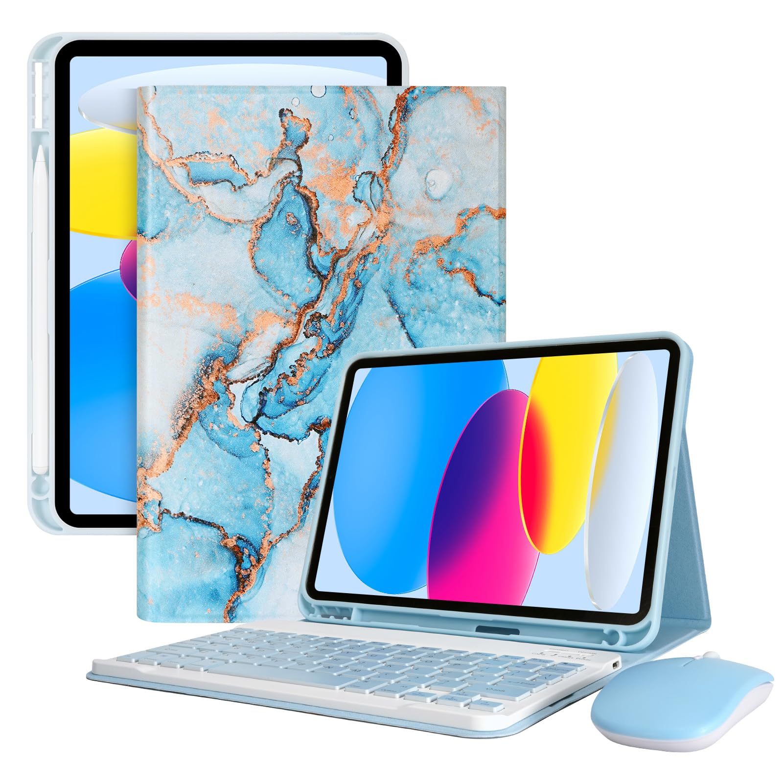 LAMA Keyboard Case with Mouse for iPad (A16) 11th Gen 2025 /10th Gen 2022, Magnetic Case with Keyboard for iPad 11-inch (A16) 11